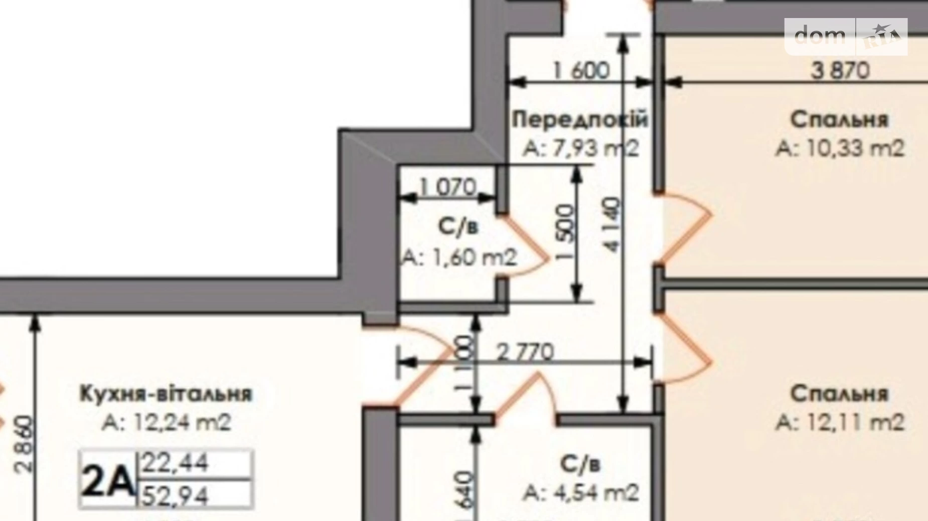 Продается 2-комнатная квартира 53 кв. м в Ирпене, ул. Новооскольская, 3