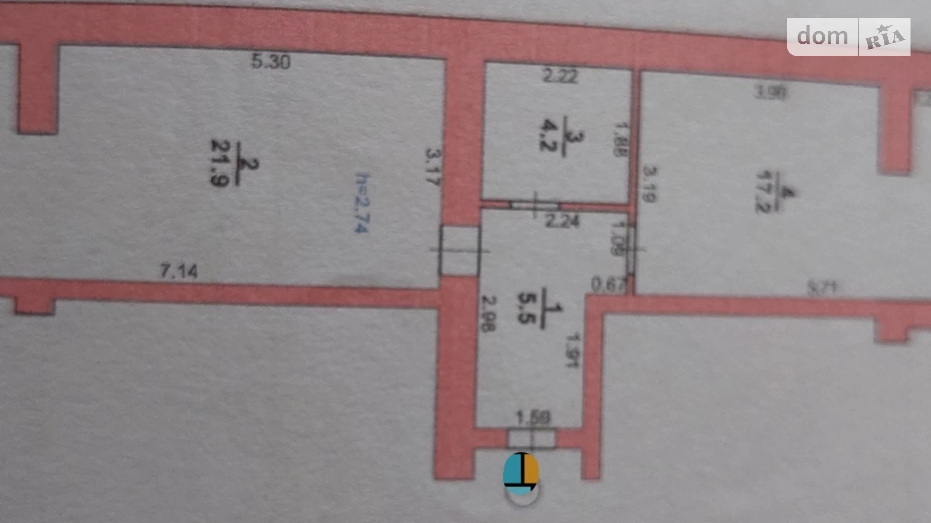 Продается 1-комнатная квартира 49 кв. м в Хмельницком, ул. Лесогриневецкая, 30