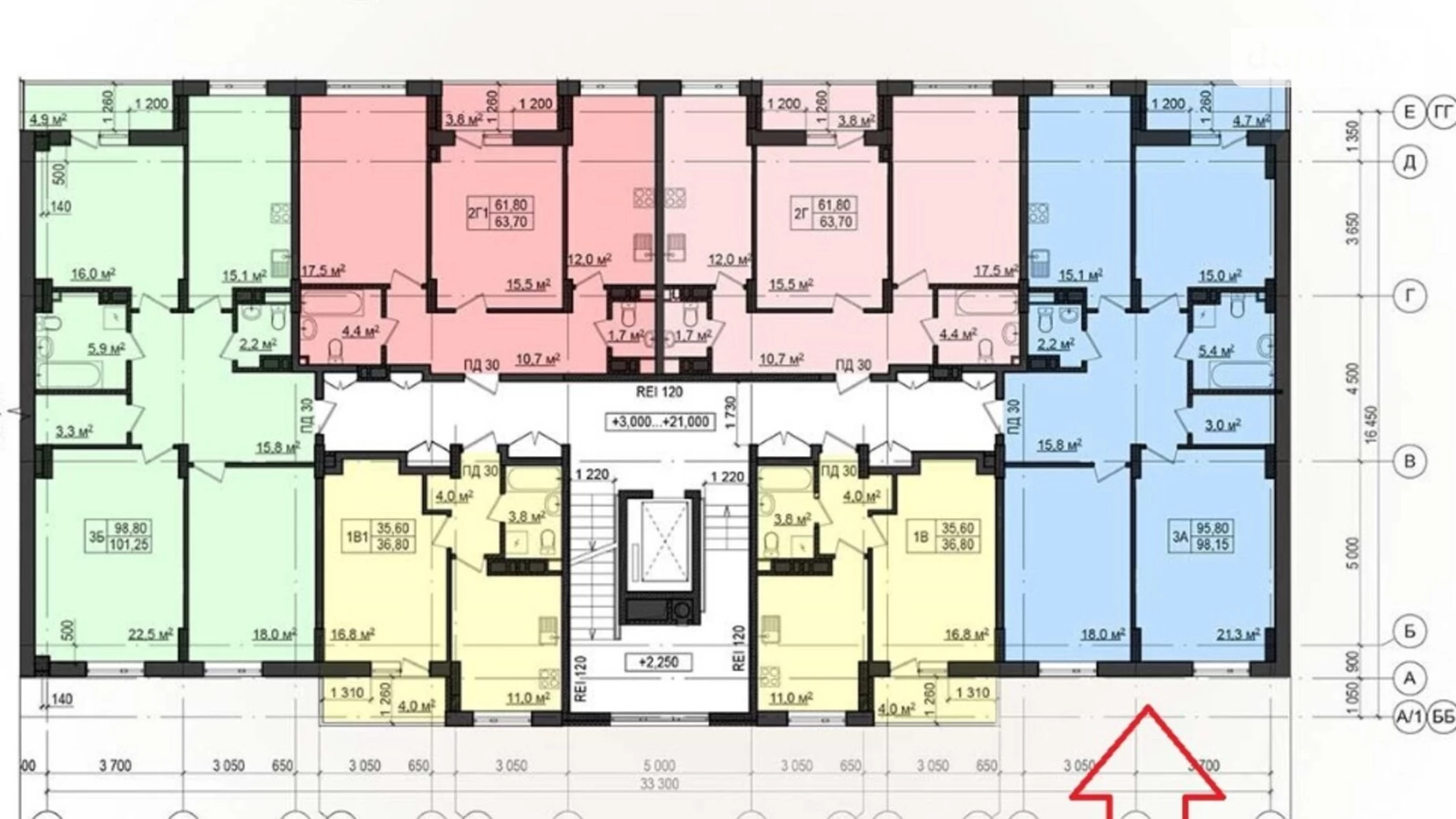 Продается 3-комнатная квартира 98 кв. м в Харькове, просп. Героев Харькова(Московский), 162