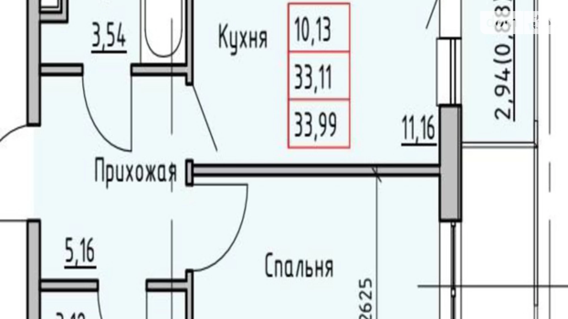 Продается 1-комнатная квартира 32 кв. м в Одессе, ул. Раскидайловская, 67Б