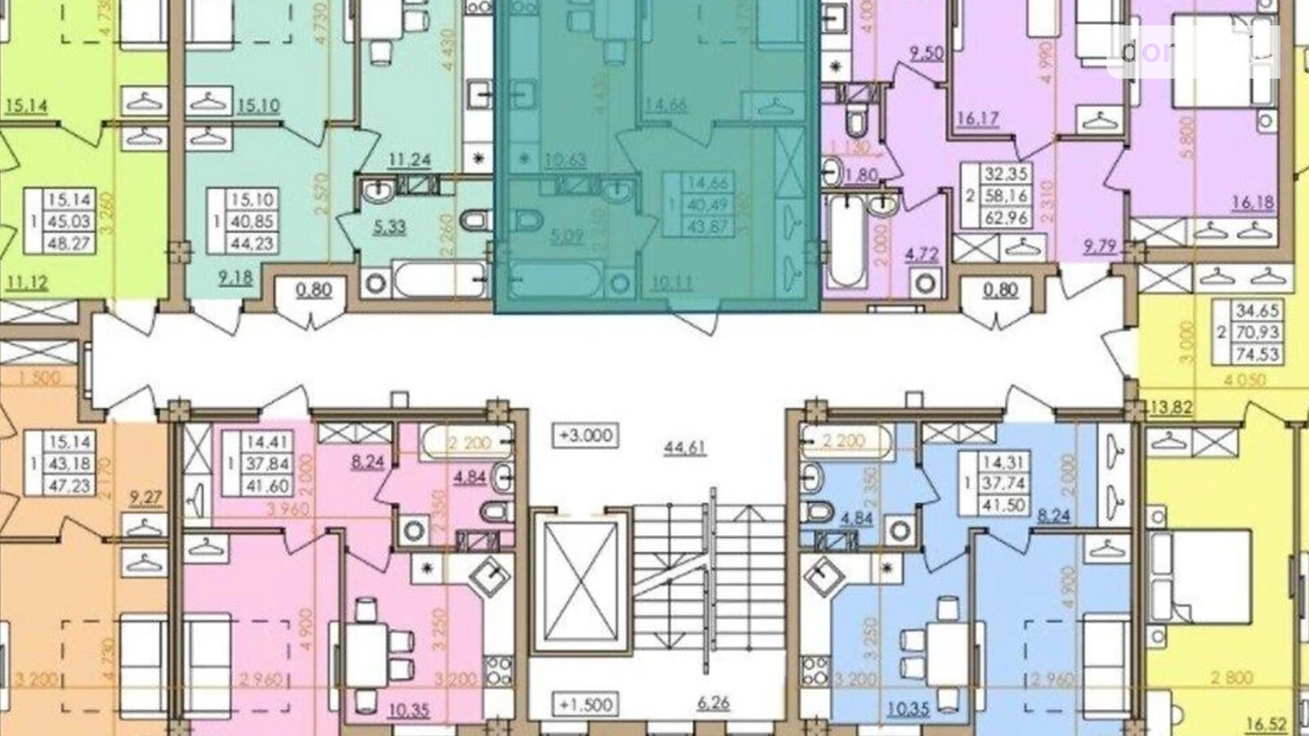 Продается 1-комнатная квартира 44 кв. м в Полтаве, ул. Европейская, 146