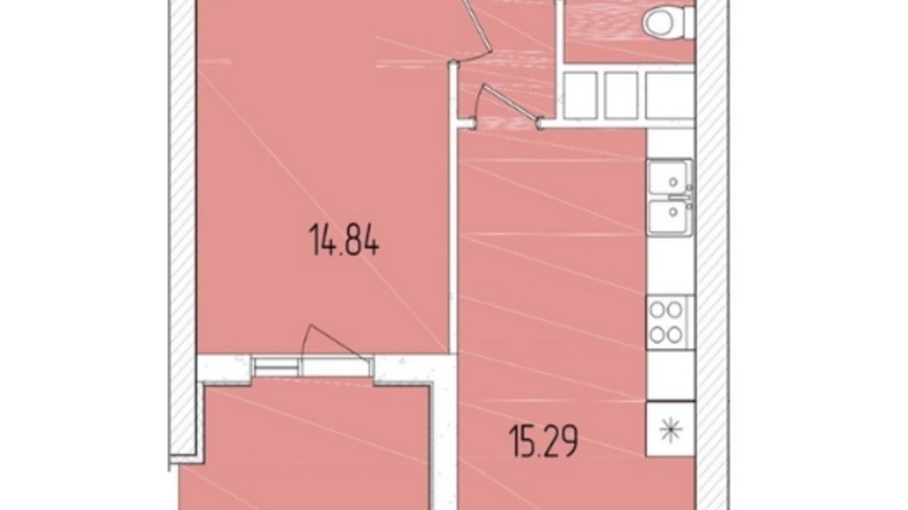 Продается 1-комнатная квартира 42.31 кв. м в Одессе, ул. Краснова, 5