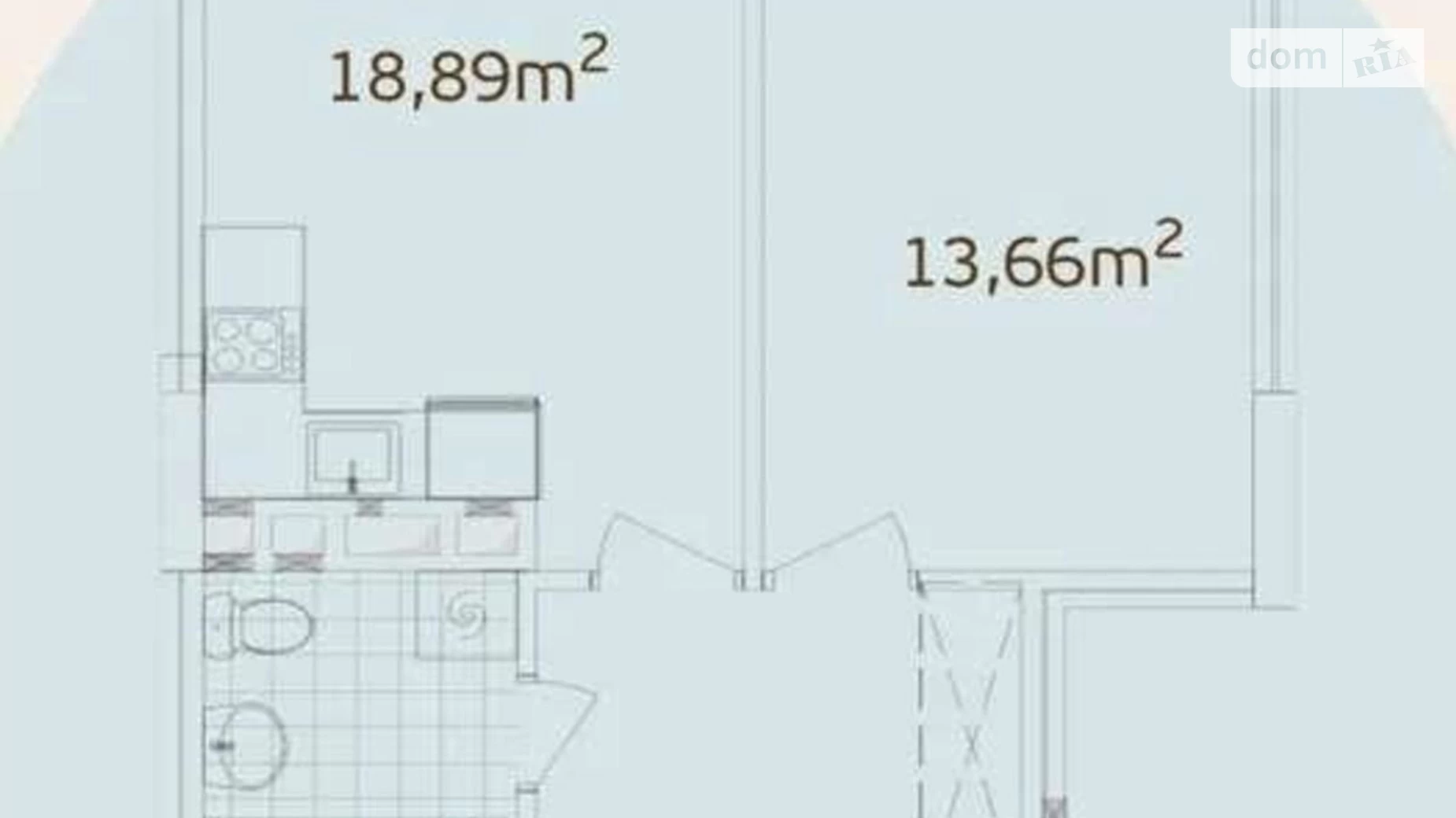 Продается 1-комнатная квартира 47 кв. м в Киеве, просп. Правды, 83