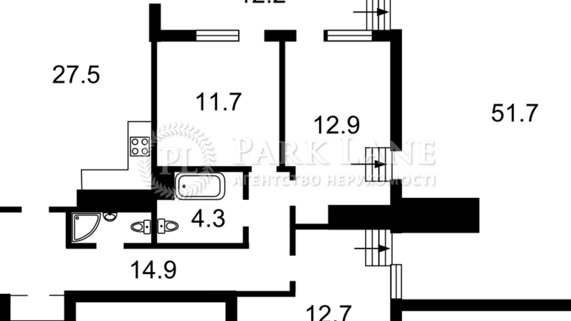 Продается 3-комнатная квартира 150 кв. м в Киеве, просп. Правды, 51