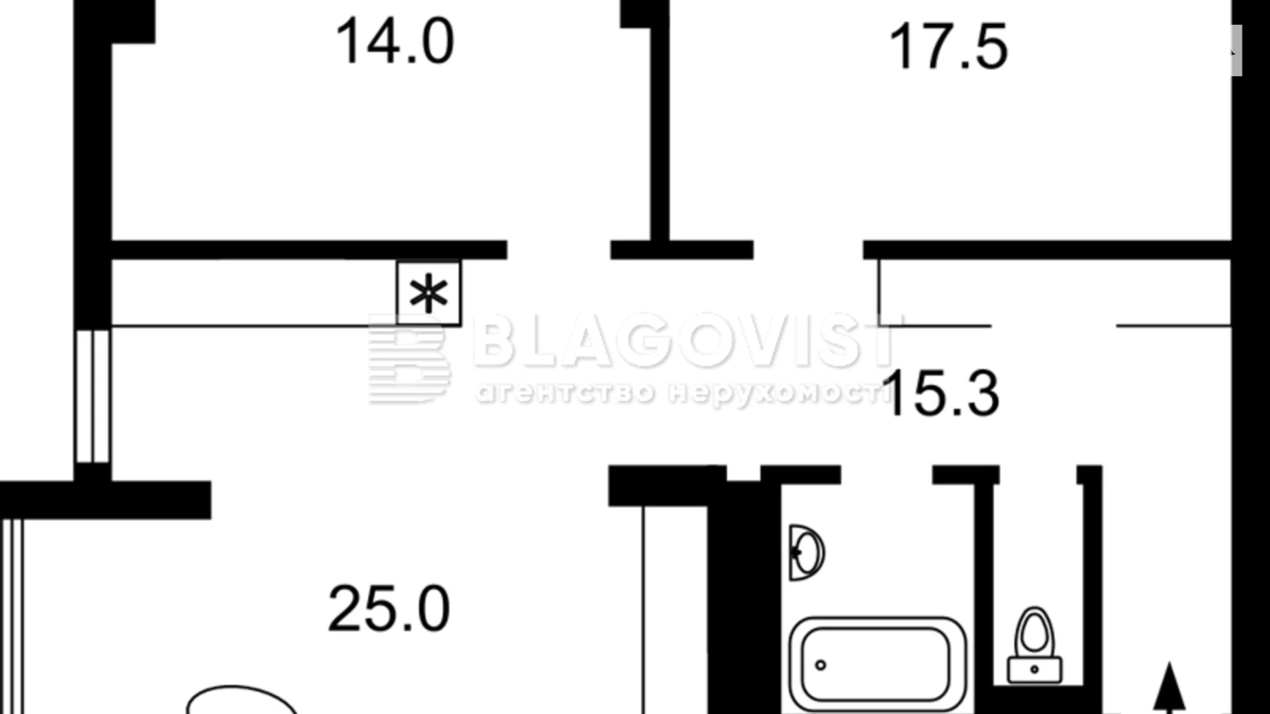 Продается 2-комнатная квартира 80 кв. м в Киеве, ул. Левка Лукьяненко, 21/19