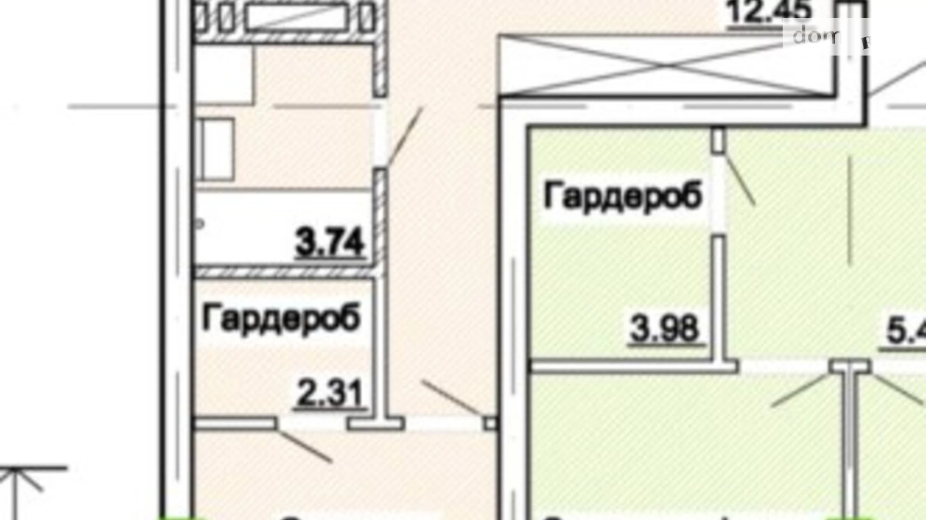 Продается 2-комнатная квартира 67.39 кв. м в Львове, ул. Стуса Василия, 51 - фото 2