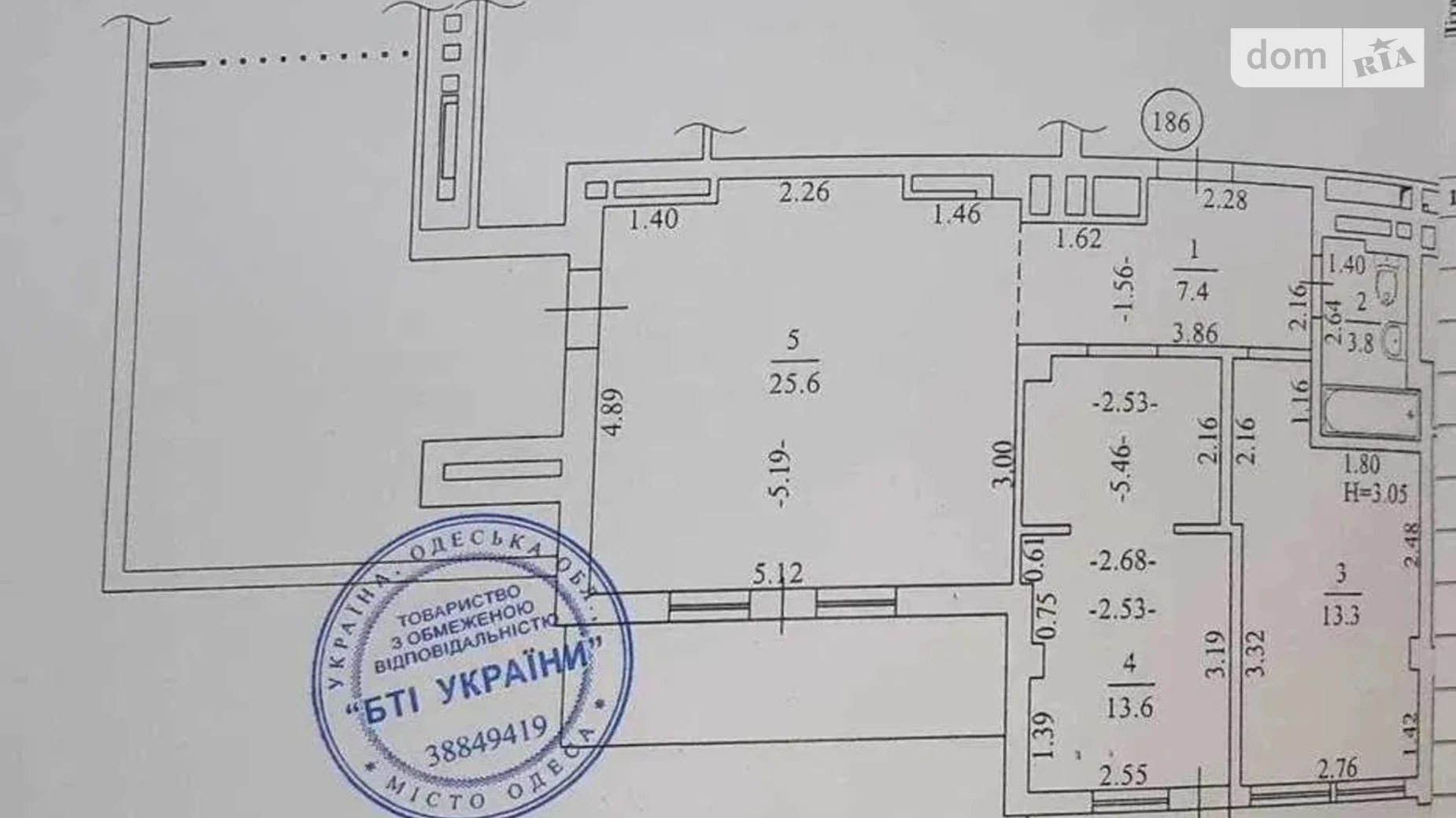 Продается 3-комнатная квартира 79.5 кв. м в Одессе, ул. Дмитрия Донского, 59 - фото 2