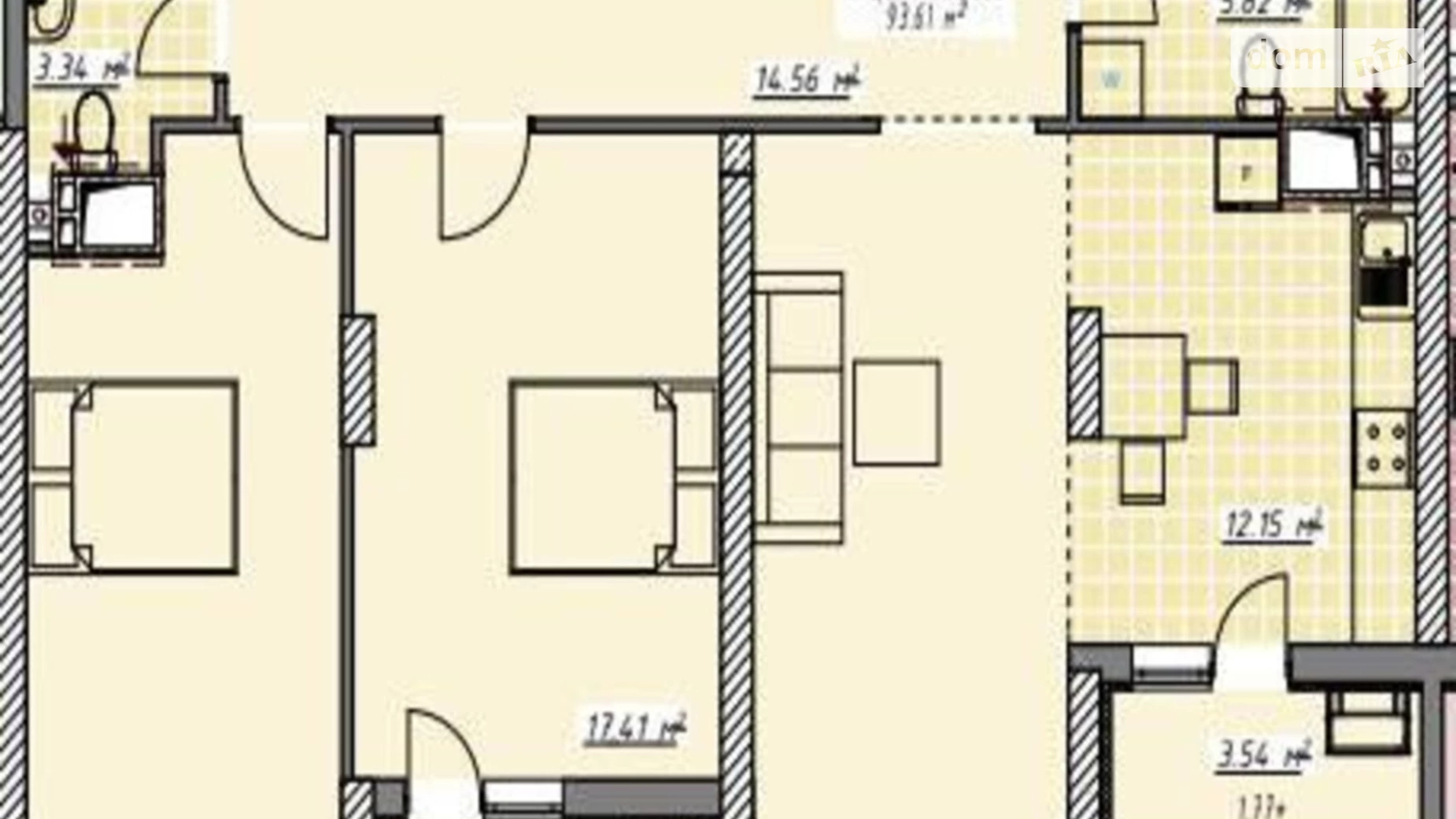 Продається 3-кімнатна квартира 95 кв. м у Одесі, пров. Курортний, 1 - фото 2