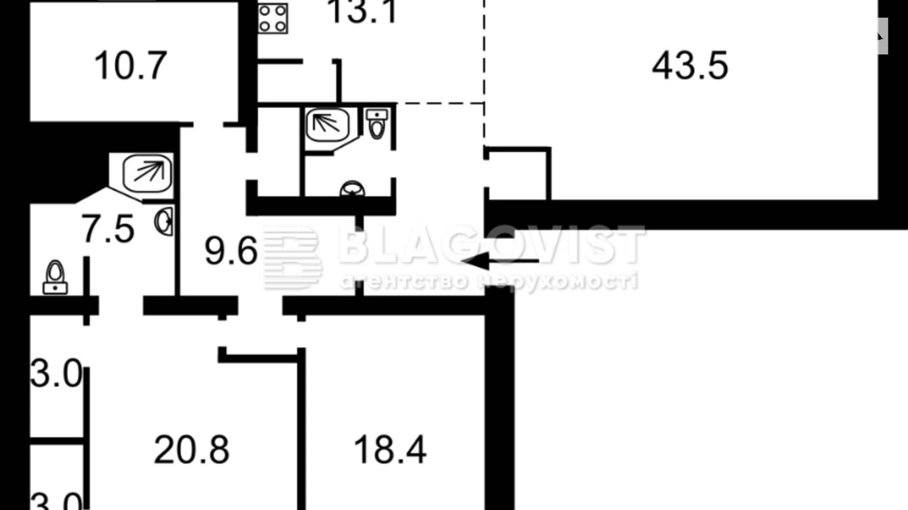 Продается 4-комнатная квартира 145 кв. м в Киеве, ул. Липская, 12/5