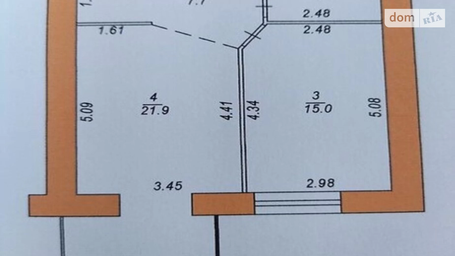 1-комнатная квартира 48.5 кв. м в Тернополе, ул. Яремы