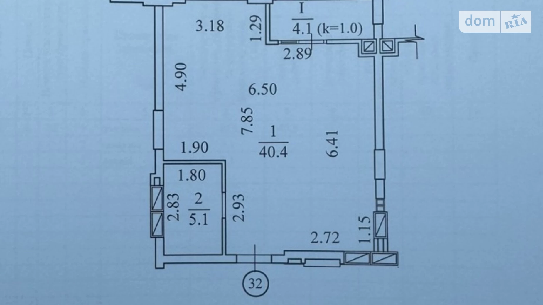 Продается 1-комнатная квартира 49.7 кв. м в Днепре, ул. Костомаровская, 1А - фото 3