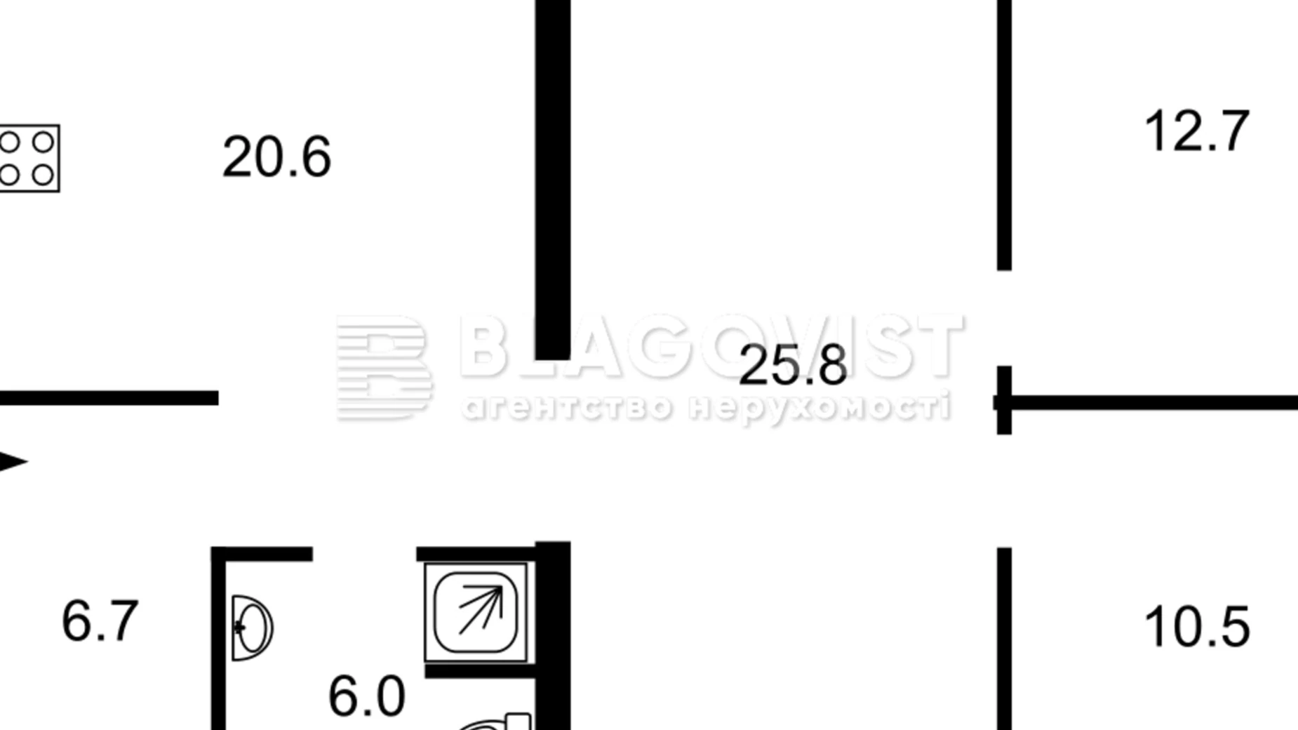 Продается 3-комнатная квартира 83 кв. м в Киеве, ул. Ушинского, 40