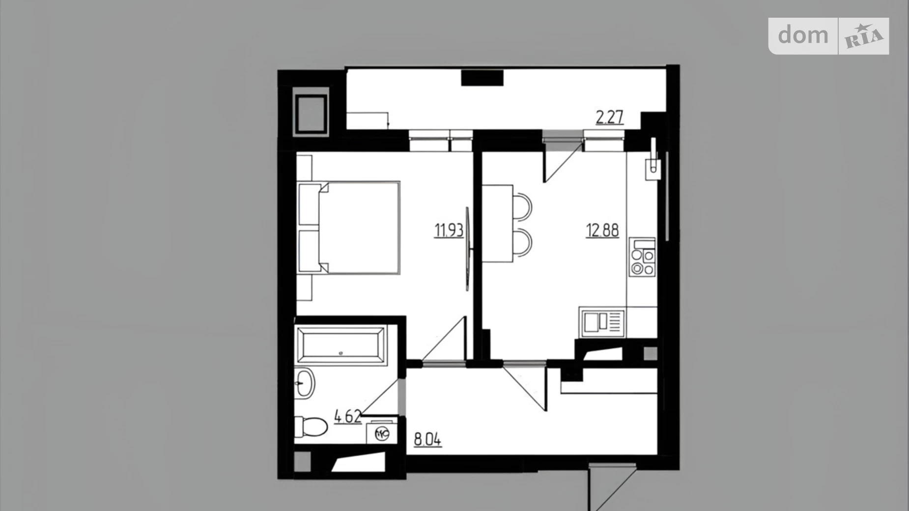 Продается 1-комнатная квартира 39 кв. м в Ужгороде, ул. Сечени, 29А