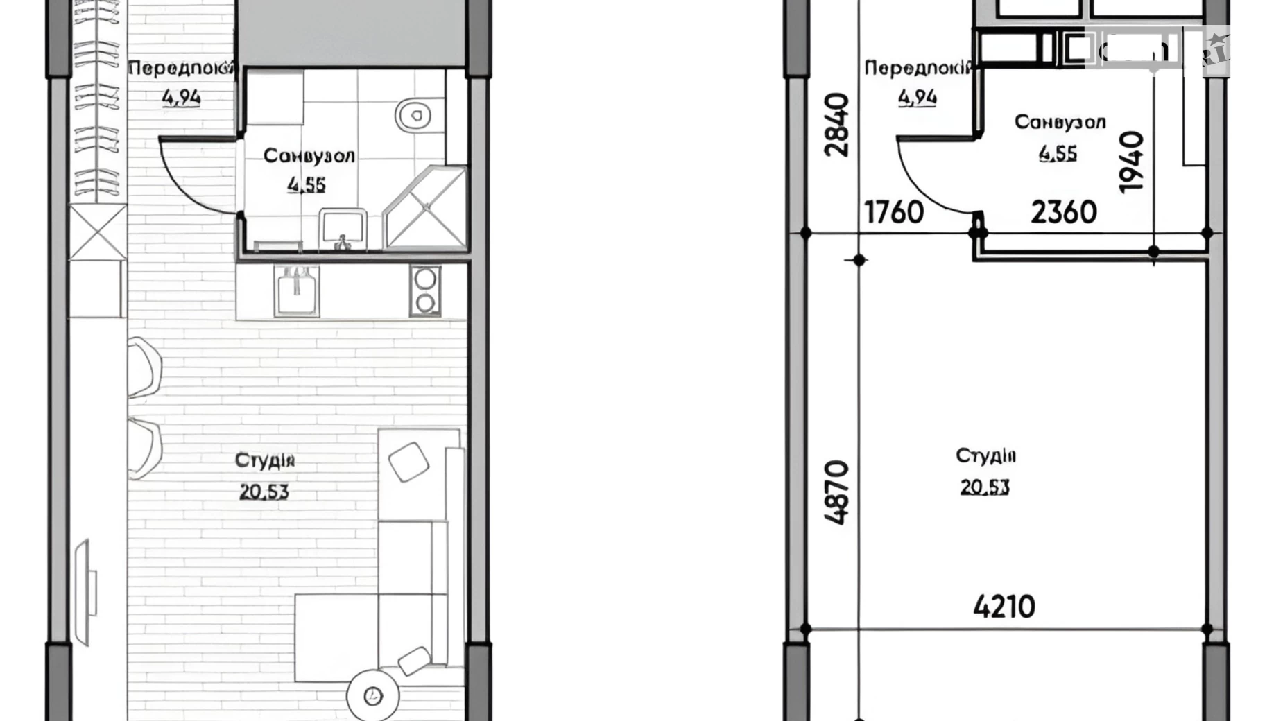 Продается 1-комнатная квартира 30 кв. м в Киеве, ул. Берковецкая, 6 - фото 3