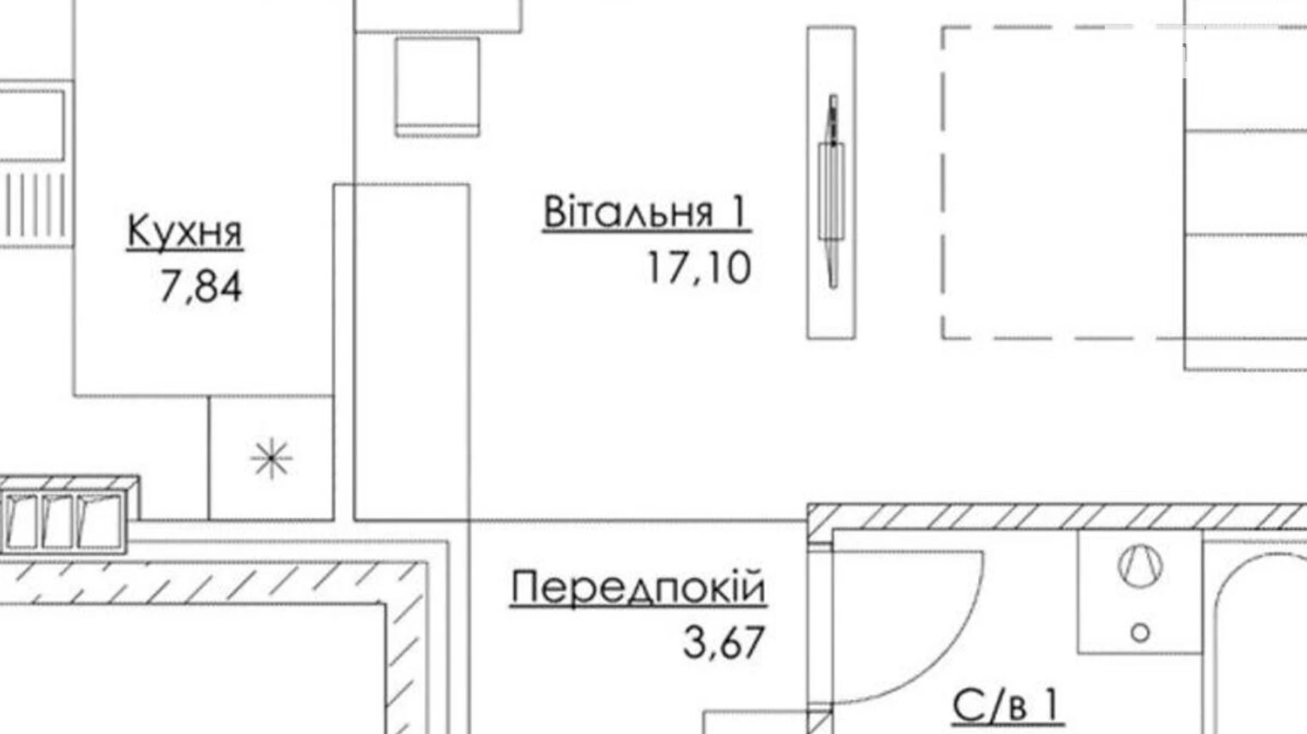 Продається 1-кімнатна квартира 35 кв. м у Києві, Бориспільське шосе, 1