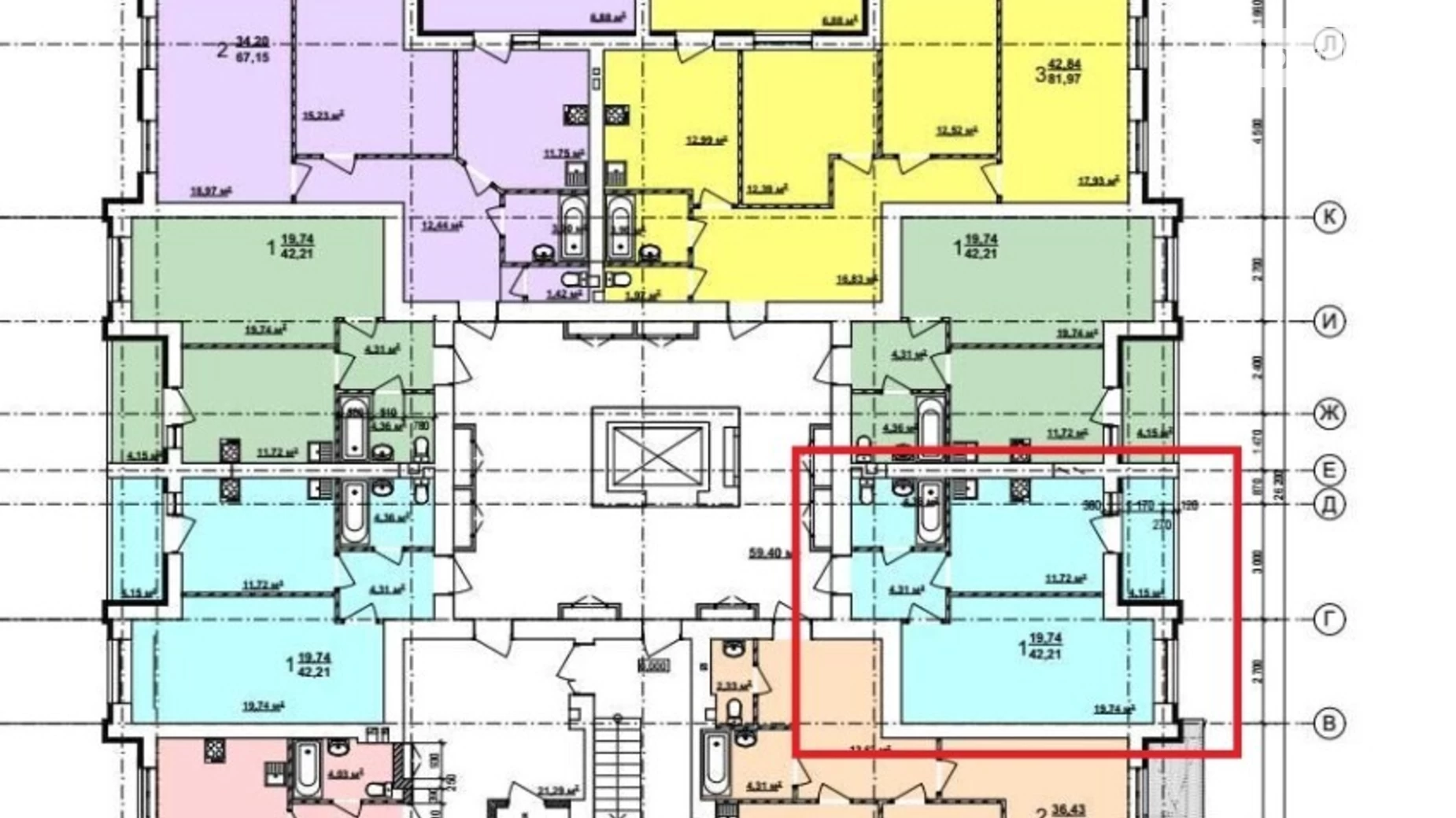 Продается 1-комнатная квартира 43 кв. м в Харькове, просп. Героев Харькова(Московский), 270А