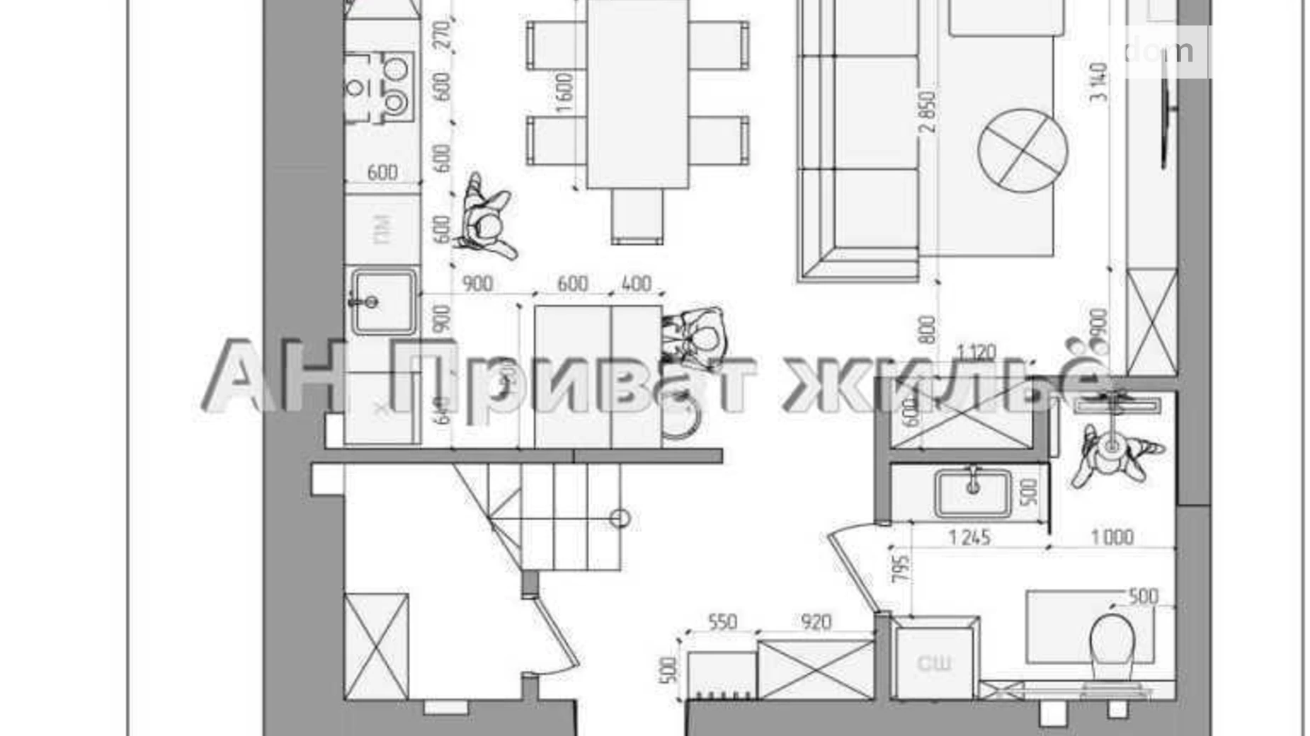 Продается 2-комнатная квартира 90 кв. м в Полтаве, вул. Головко