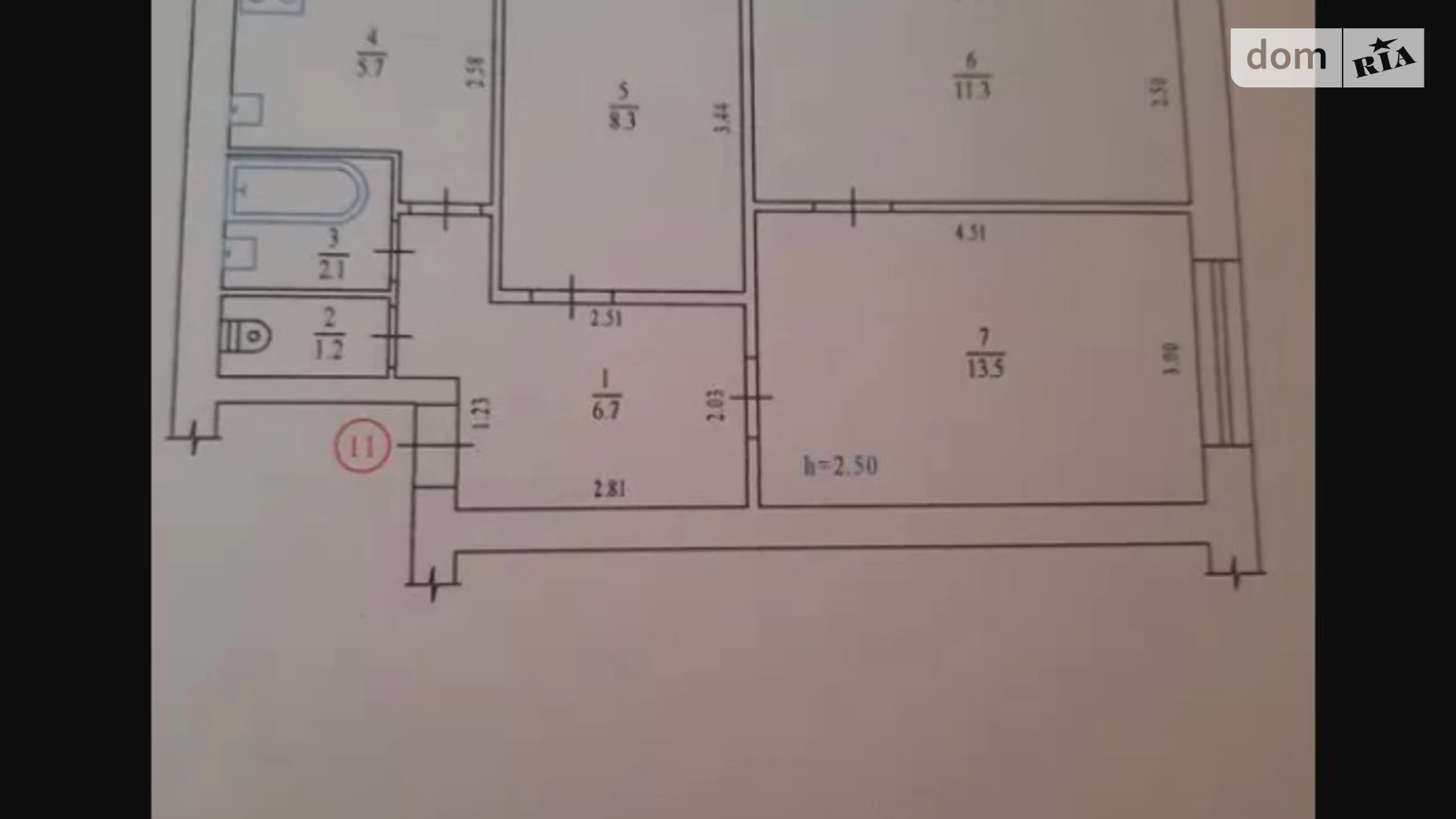 Продається 3-кімнатна квартира 51 кв. м у Полтаві, вул. Затишна(Уютна)