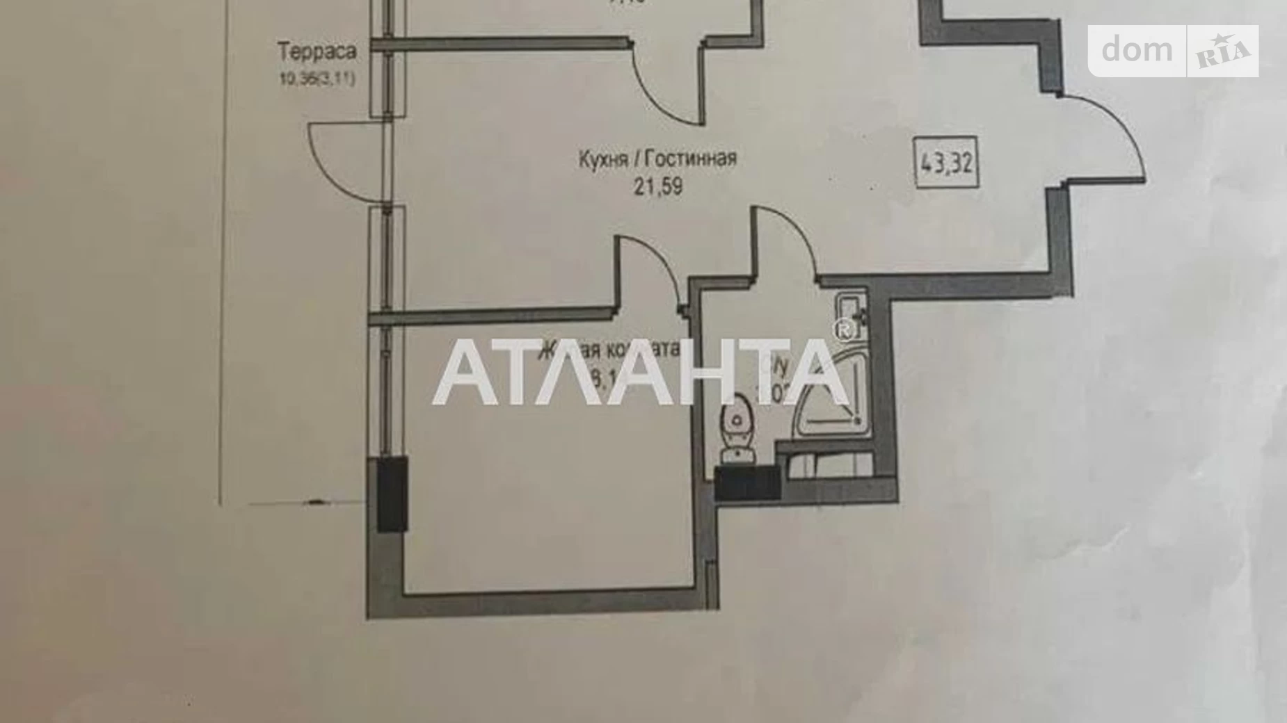 Продається 2-кімнатна квартира 44 кв. м у Авангарді, Овідіопольська дор.
