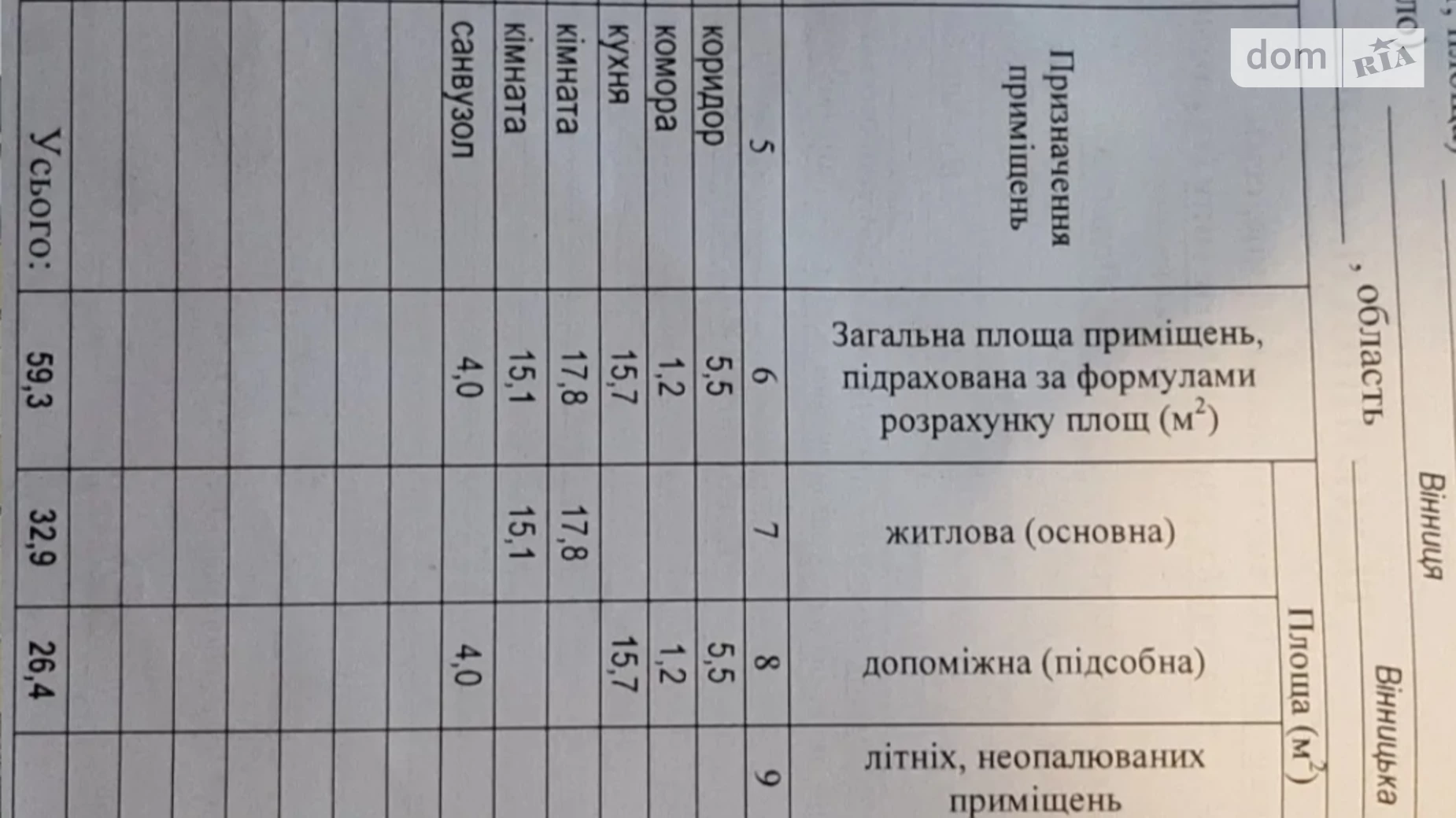 Продается 2-комнатная квартира 60 кв. м в Виннице, ул. Полевая