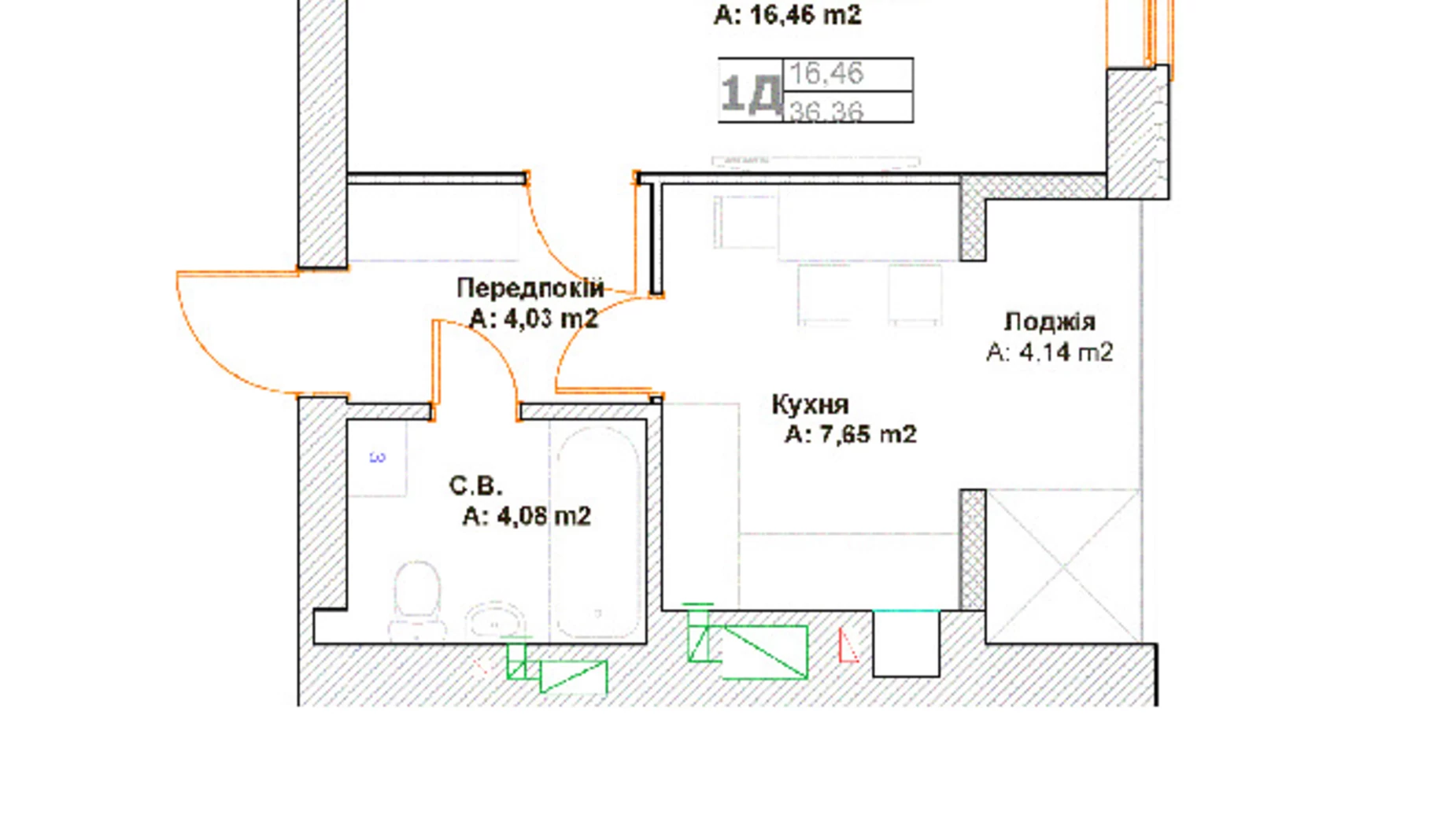 Продается 1-комнатная квартира 36.36 кв. м в Ирпене, ул. Григория Сковороды, 17