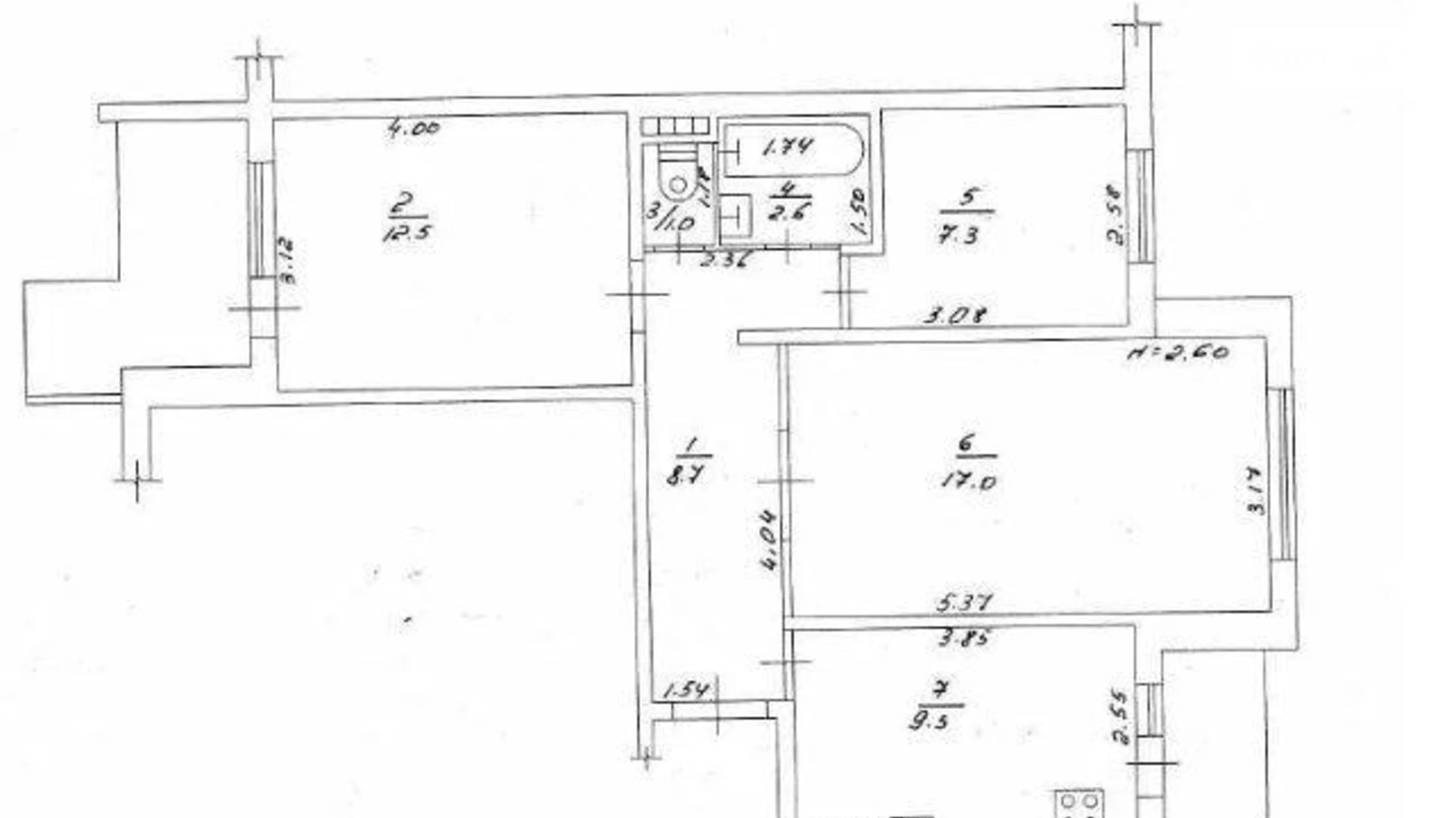 Продается 3-комнатная квартира 62 кв. м в Одессе, ул. Палия Семена, 84