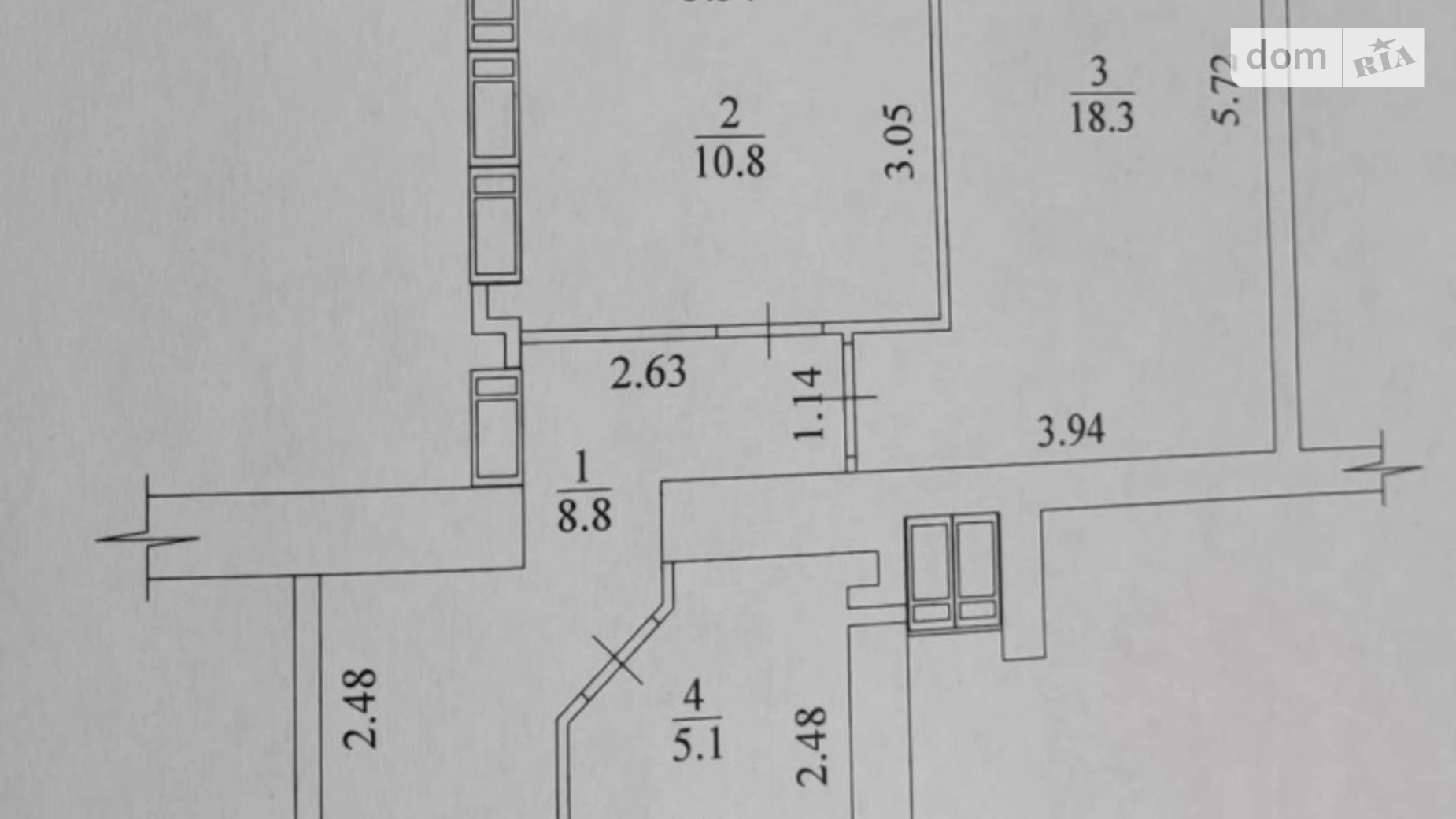 Продається 1-кімнатна квартира 46 кв. м у Харкові, вул. Професорська, 30 - фото 2