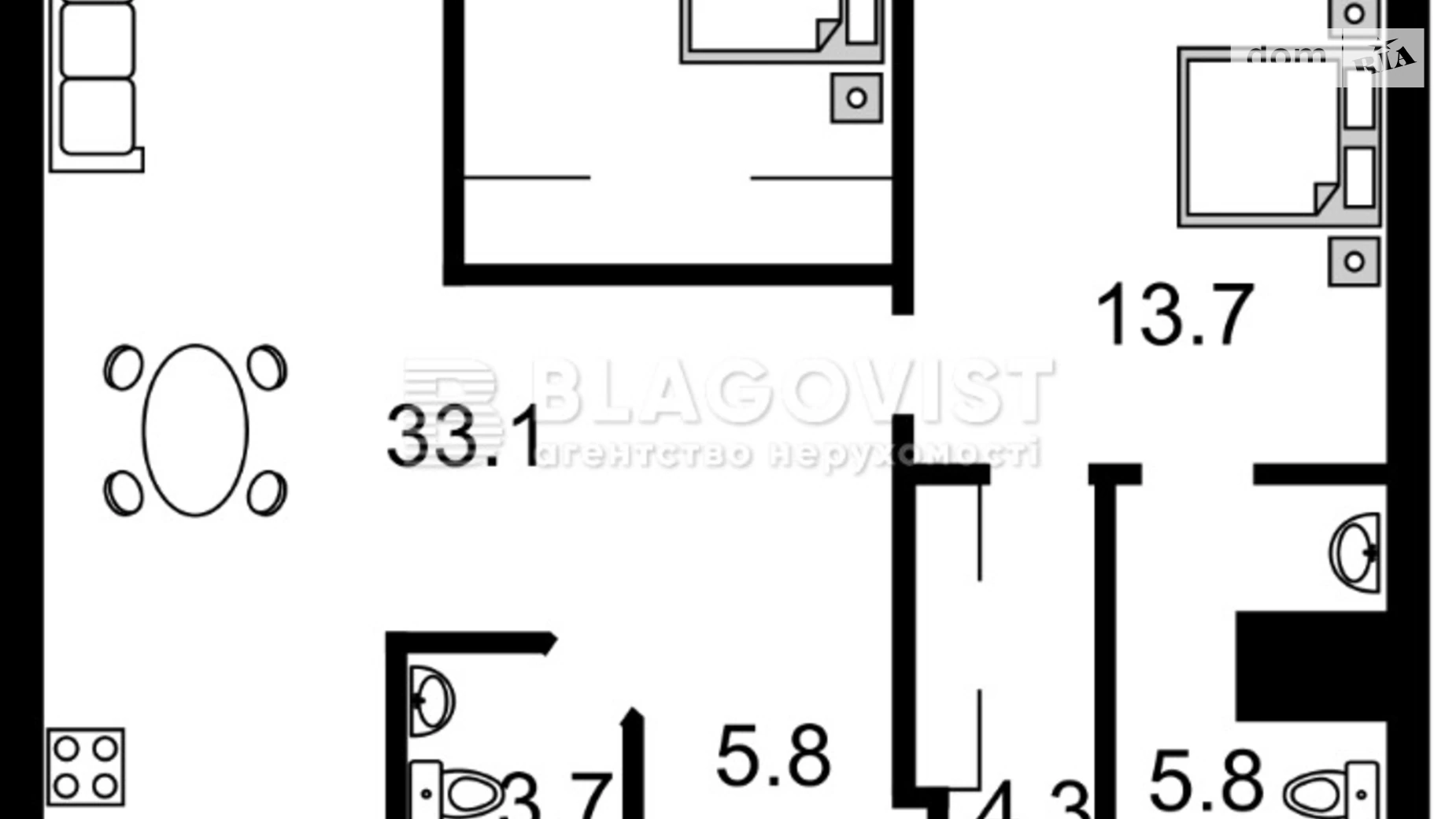 Продается 3-комнатная квартира 80 кв. м в Киеве, ул. Антоновича(Горького), 109