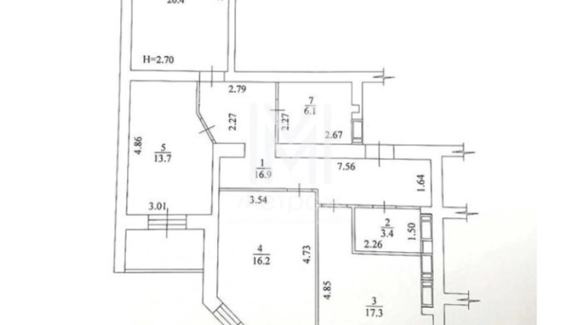 Продається 3-кімнатна квартира 150 кв. м у Харкові, вул. Професорська, 30