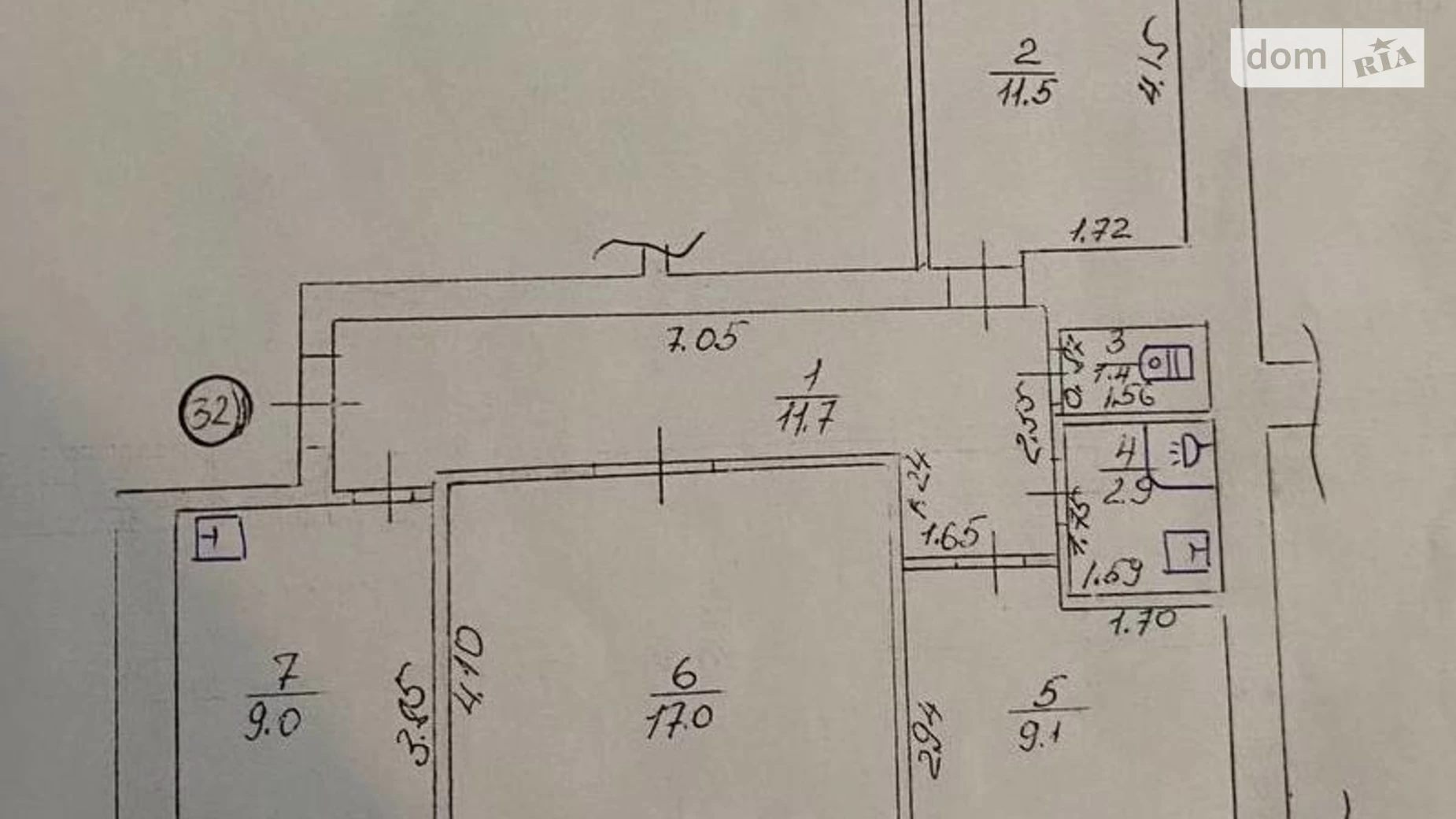 Продається 3-кімнатна квартира 66.2 кв. м у Вишгороді, вул. Київська, 2