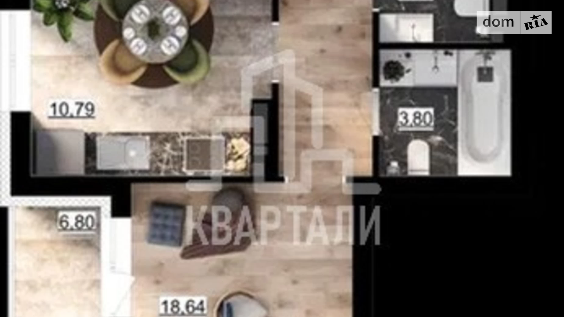 Продается 2-комнатная квартира 69.51 кв. м в Киеве, ул. Тираспольская, 43 - фото 3
