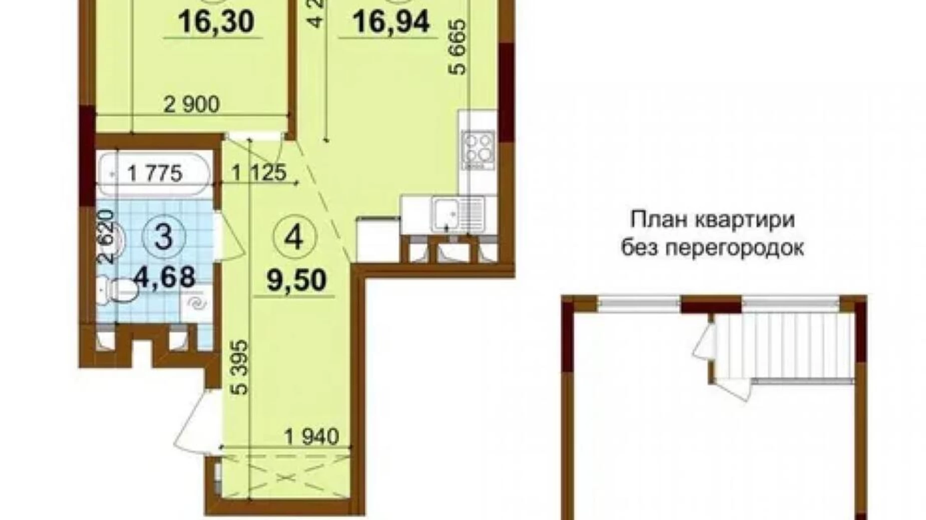 Продается 1-комнатная квартира 52 кв. м в Киеве, ул. Александра Олеся - фото 5