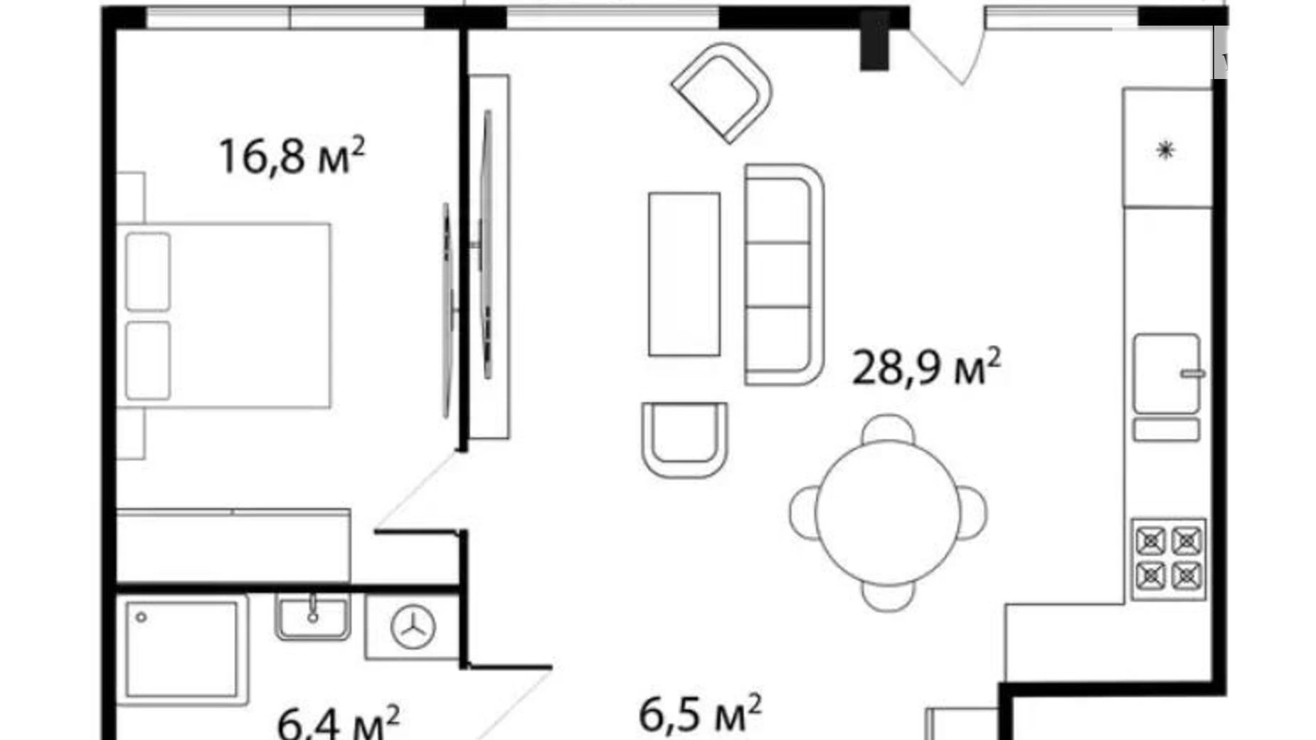 Продается 2-комнатная квартира 57.3 кв. м в Ужгороде, ул. Легоцкого, 80 - фото 2