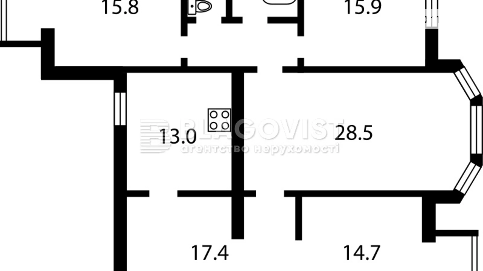 Продается 4-комнатная квартира 123 кв. м в Киеве, ул. Круглоуниверситетская, 7 - фото 3