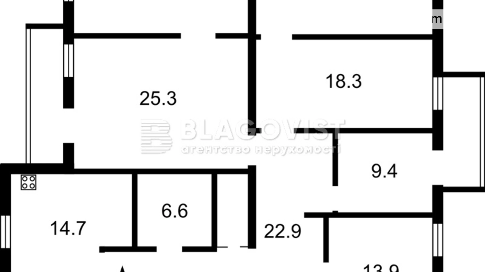 Продается 5-комнатная квартира 162 кв. м в Киеве, ул. Бульварно-Кудрявская, 51