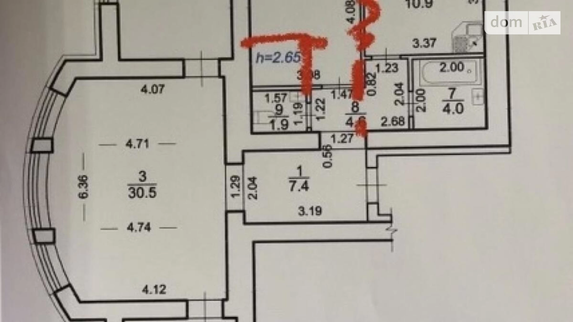 Продается 3-комнатная квартира 110 кв. м в Киеве, ул. Лобановского, 10 - фото 2