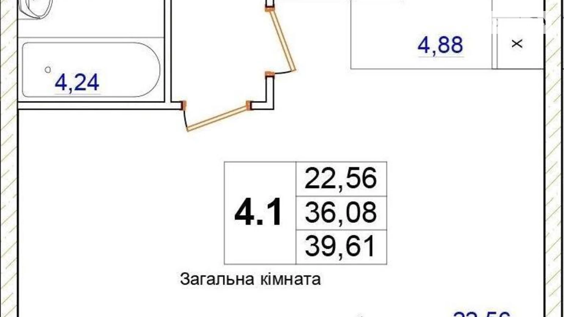 Продается 1-комнатная квартира 40 кв. м в Новоселках, ул. Пригородная, 26А