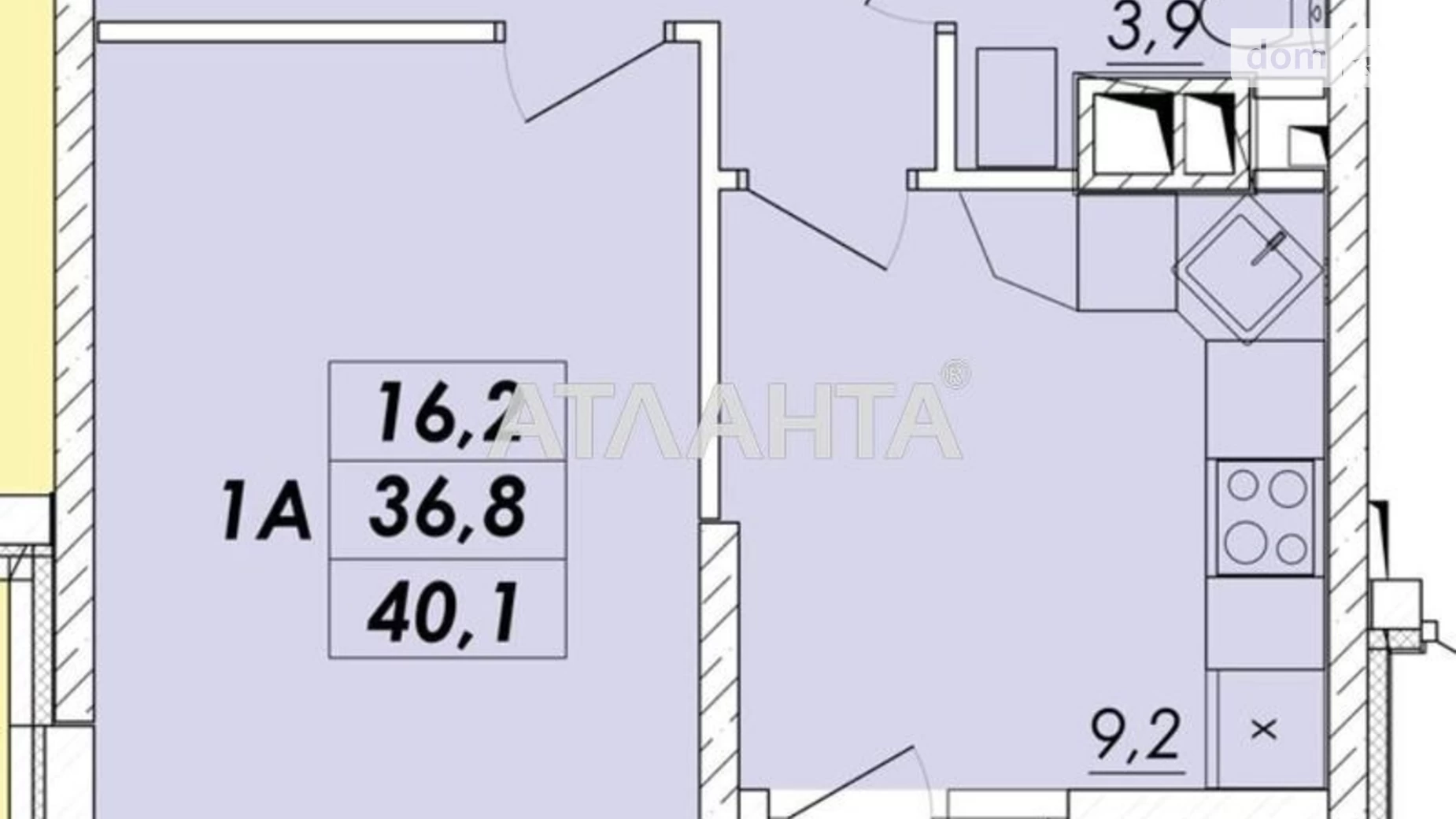 Продается 1-комнатная квартира 40.1 кв. м в Одессе, Овидиопольская дор.