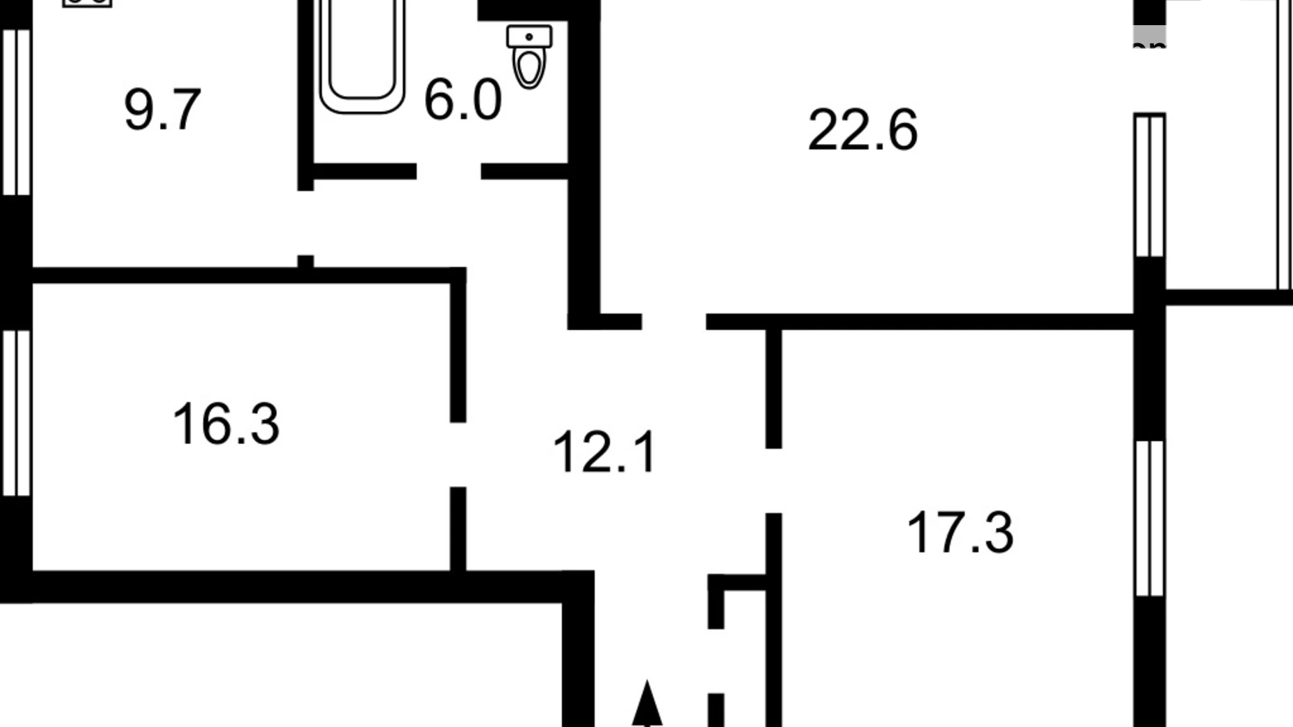 Продается 3-комнатная квартира 89 кв. м в Киеве, пл. Леси Украинки, 24 - фото 3