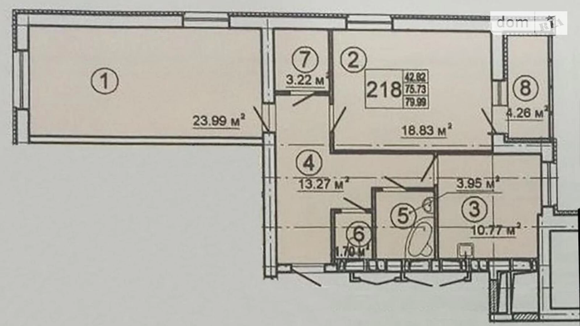 Продается 2-комнатная квартира 80 кв. м в Харькове, ул. Ботаническая, 2