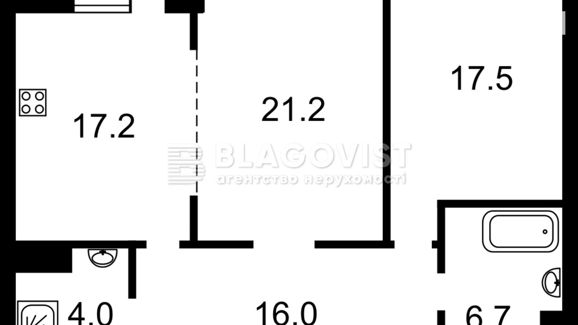 Продается 2-комнатная квартира 88 кв. м в Киеве, ул. Саперное Поле, 3