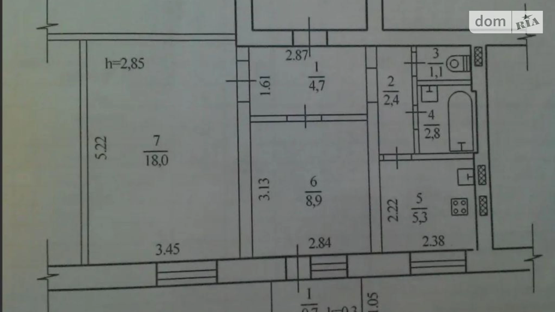 Продается 2-комнатная квартира 42 кв. м в Днепре, ул. Энергетическая