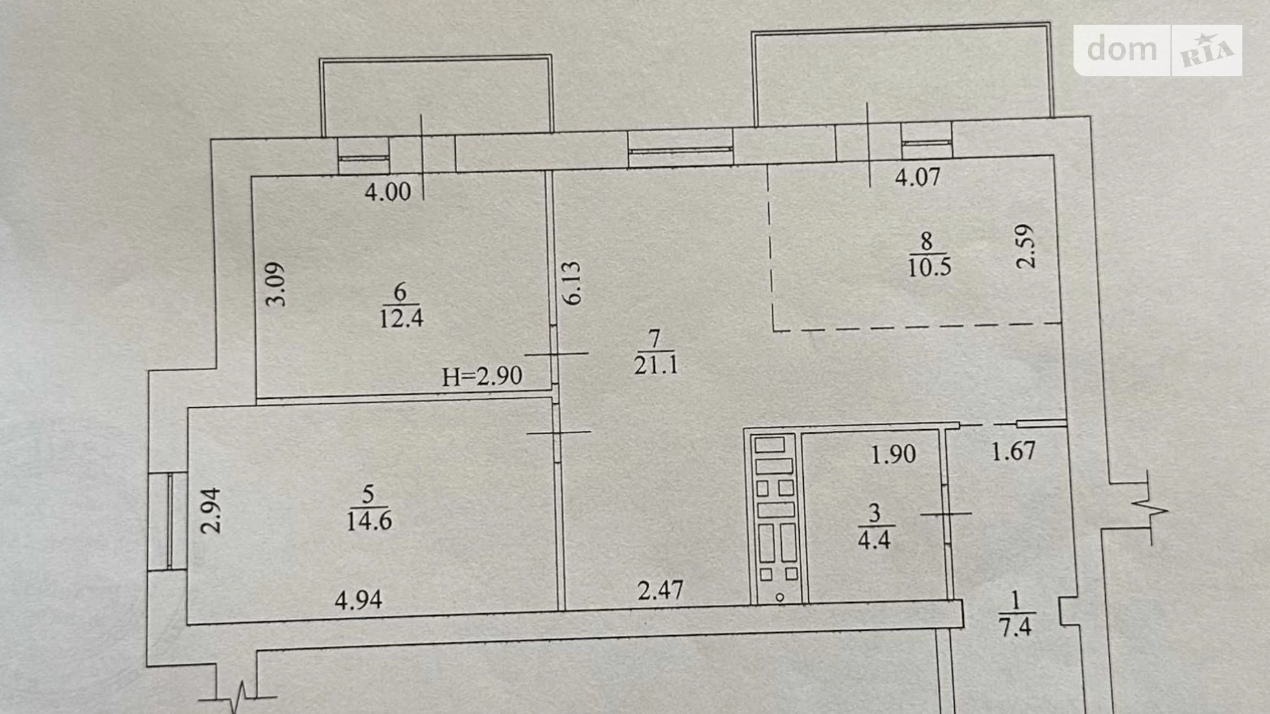 Продається 3-кімнатна квартира 78 кв. м у Харкові, вул. Полтавський Шлях, 179