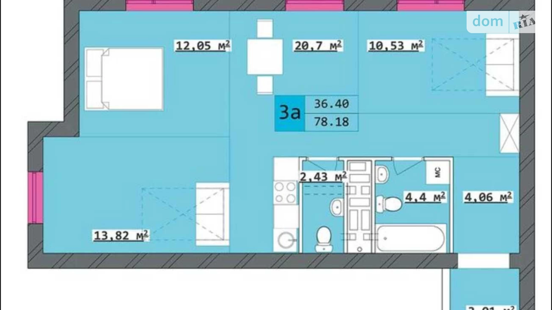 Продается 3-комнатная квартира 78 кв. м в Харькове, ул. Полтавский Шлях, 179