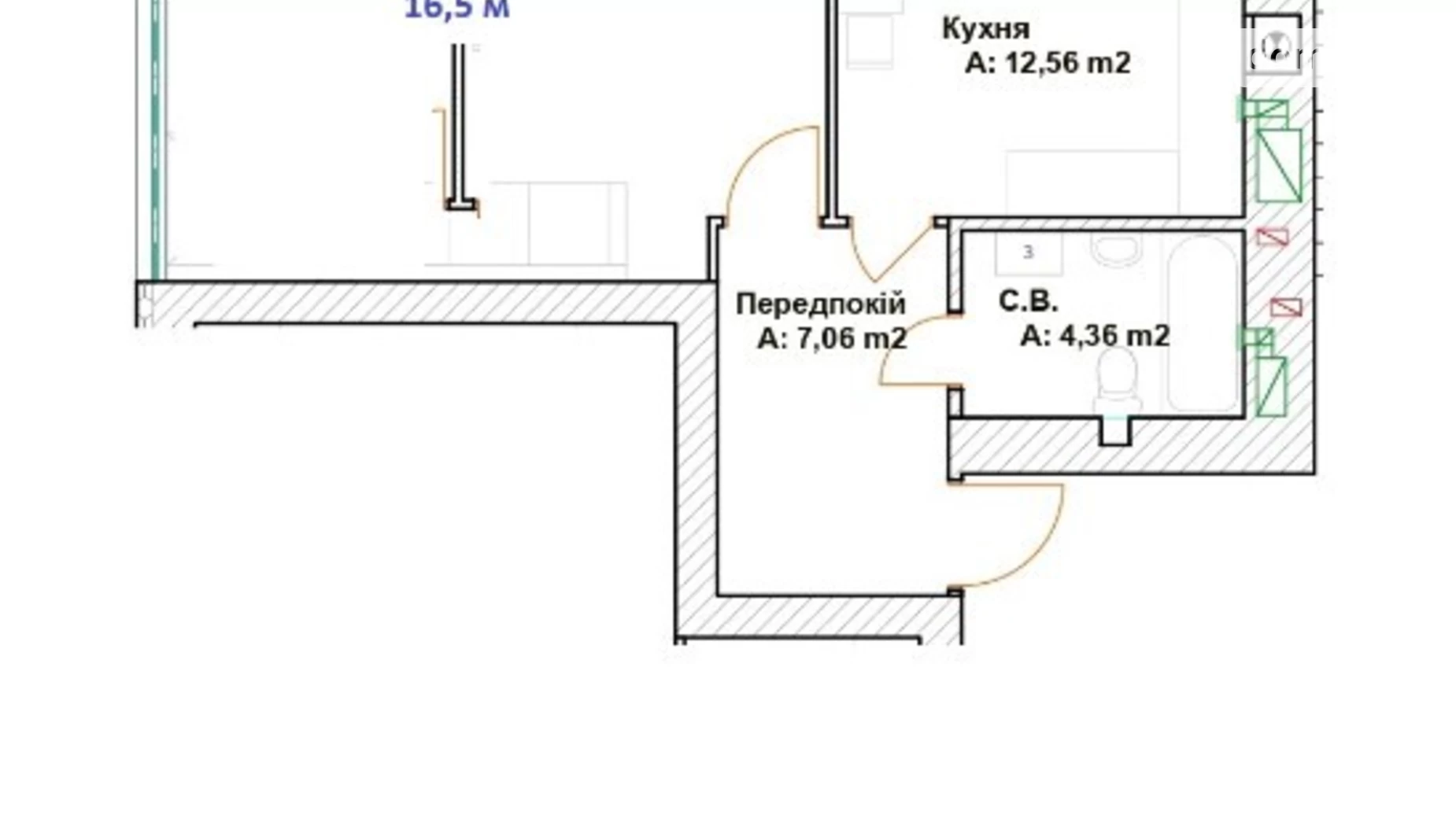 Продается 2-комнатная квартира 46 кв. м в Буче, ул. Вишневая, 35