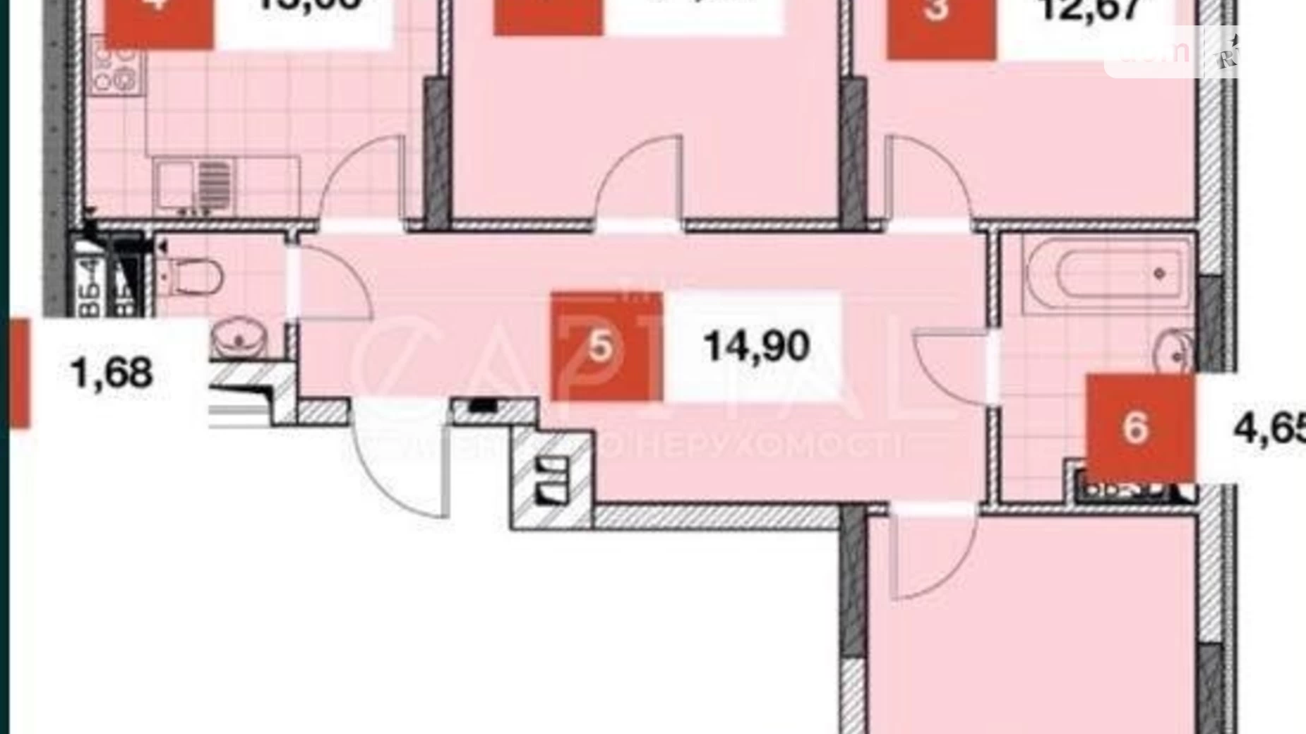 Продается 3-комнатная квартира 84 кв. м в Киеве, цена: 100000 $ - фото 3