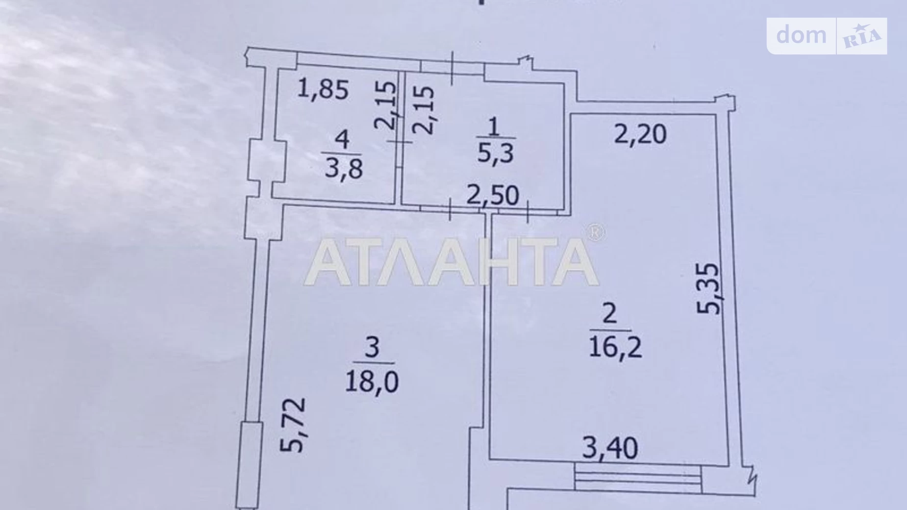 Продается 1-комнатная квартира 43.3 кв. м в Одессе, просп. Небесной Сотни, 111