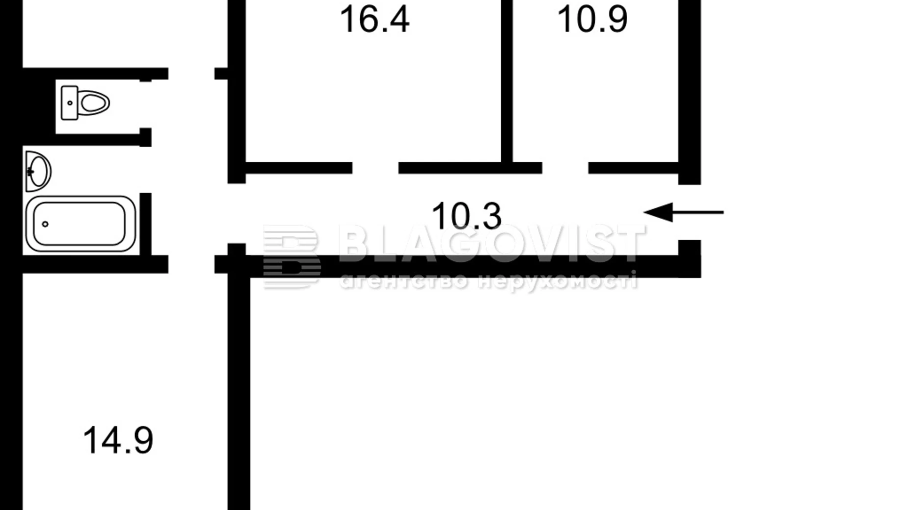 Продается 3-комнатная квартира 68.9 кв. м в Киеве, ул. Дмитриевская, 2