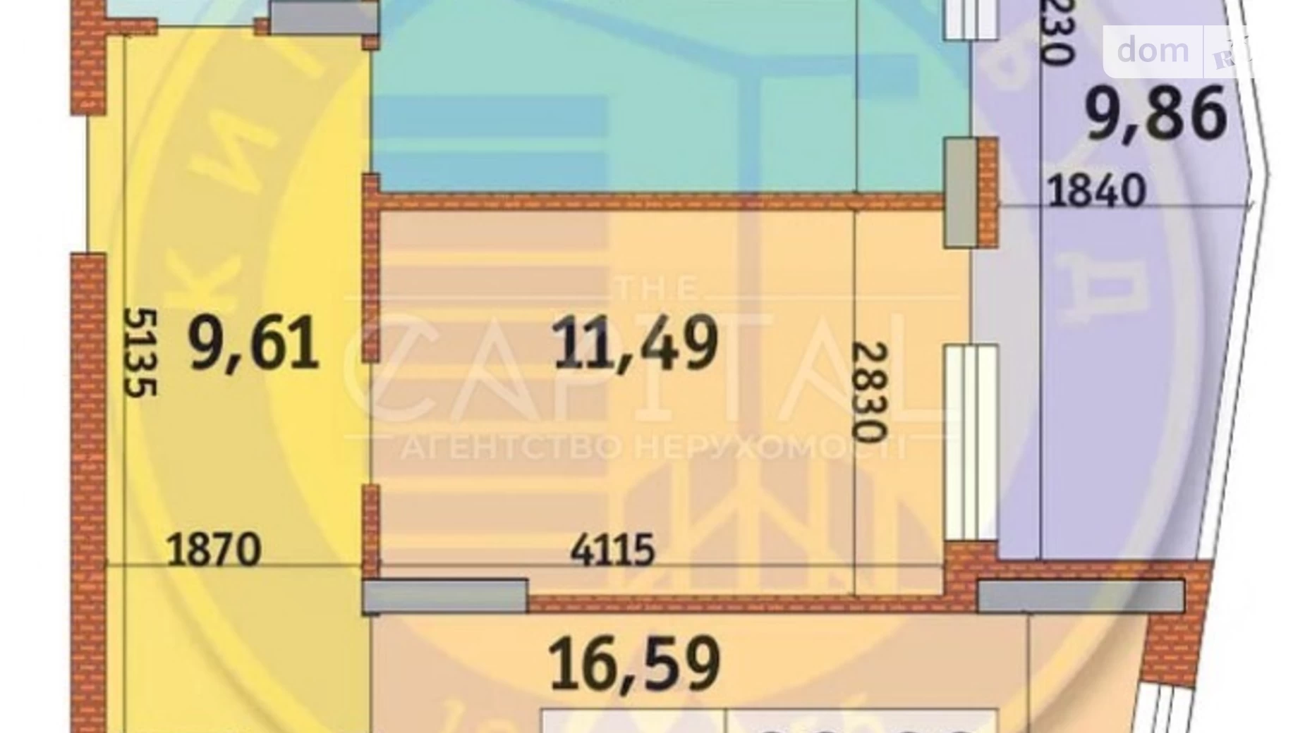 Продається 2-кімнатна квартира 65.45 кв. м у Києві, вул. Редьчинська, 5