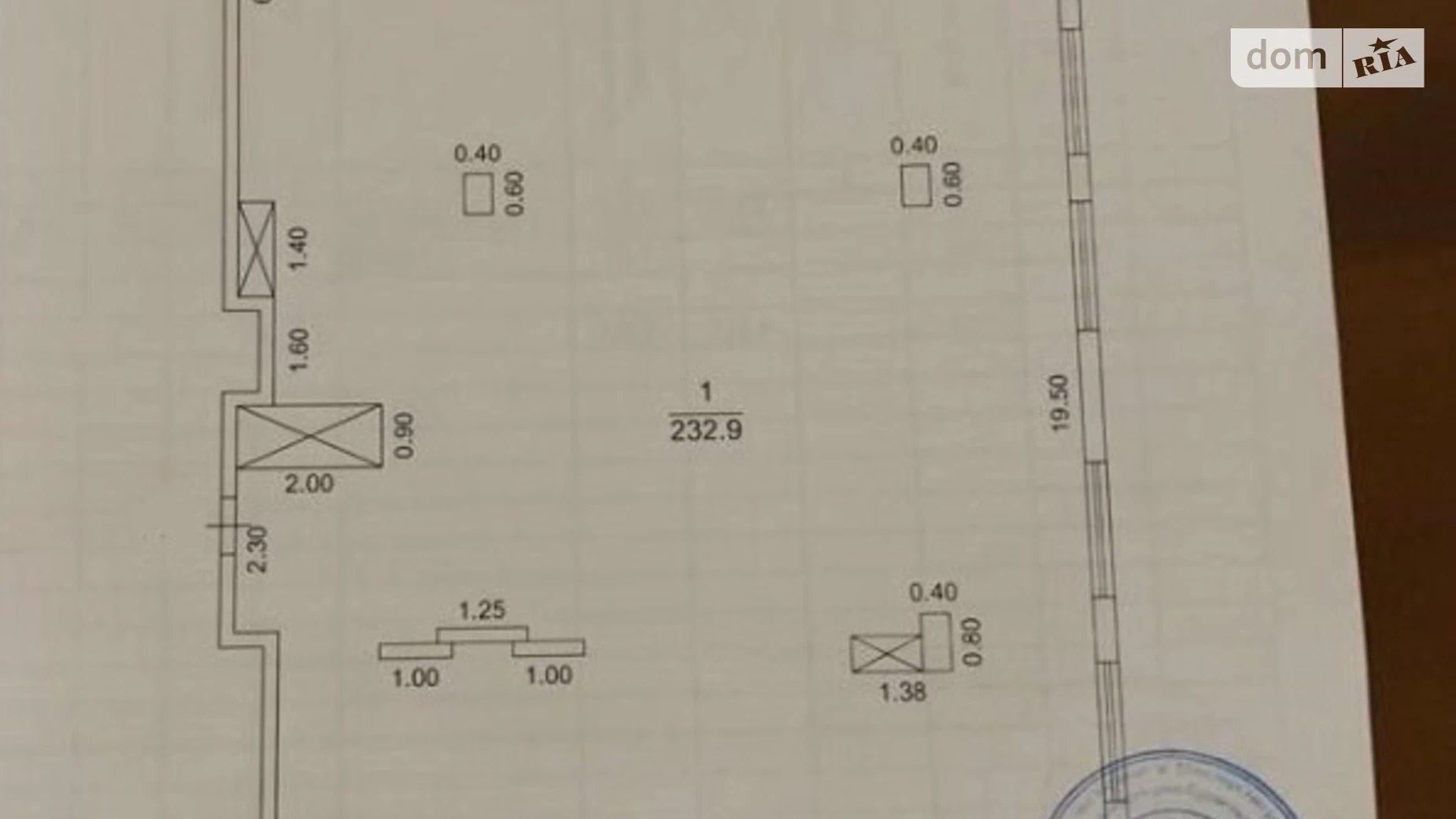 Продається 1-кімнатна квартира 232.9 кв. м у Дніпрі, вул. Старокозацька(Комсомольська), 52